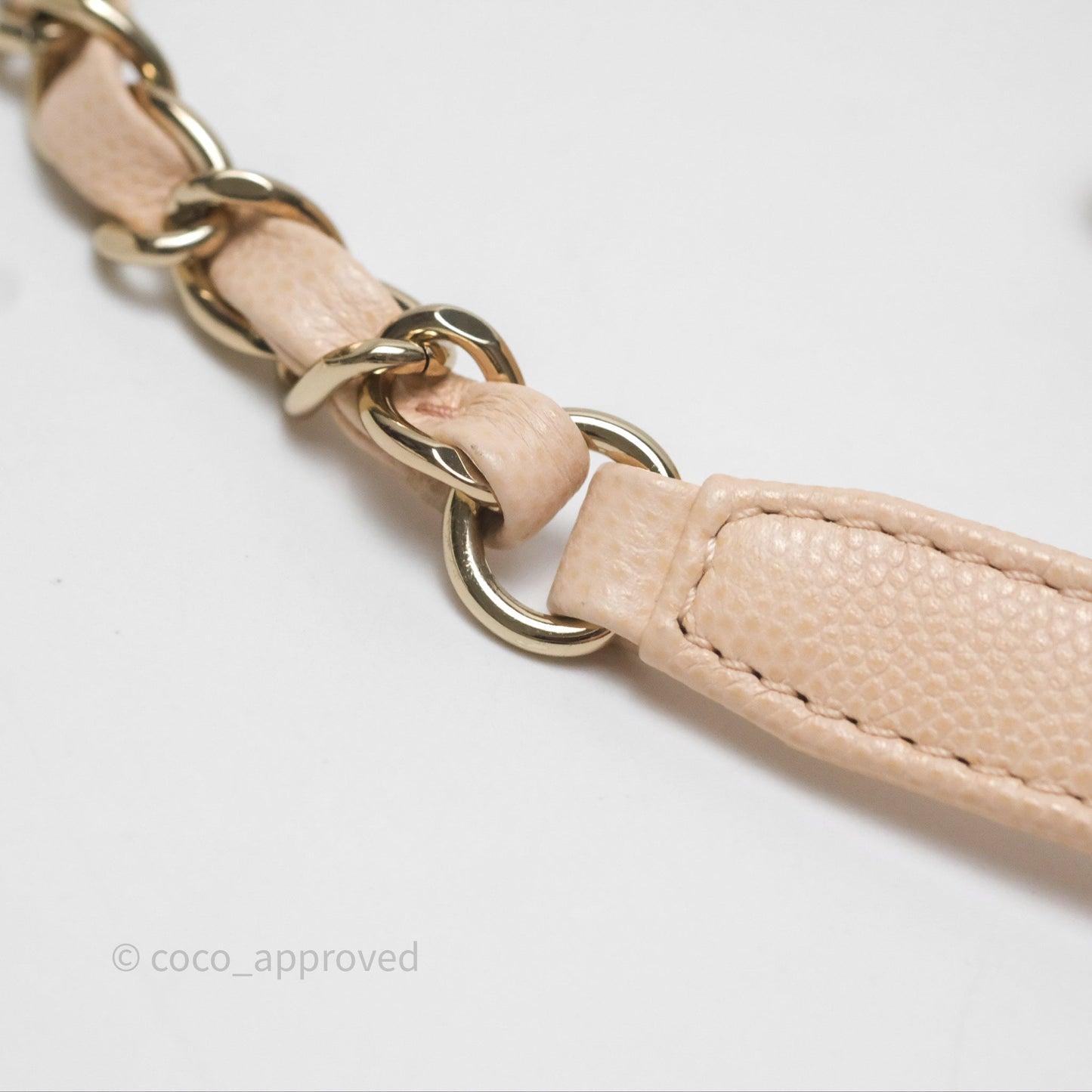 Chanel Quilted Small Like The Wallet Flap Light Beige Pink Caviar Light Gold Hardware 22C