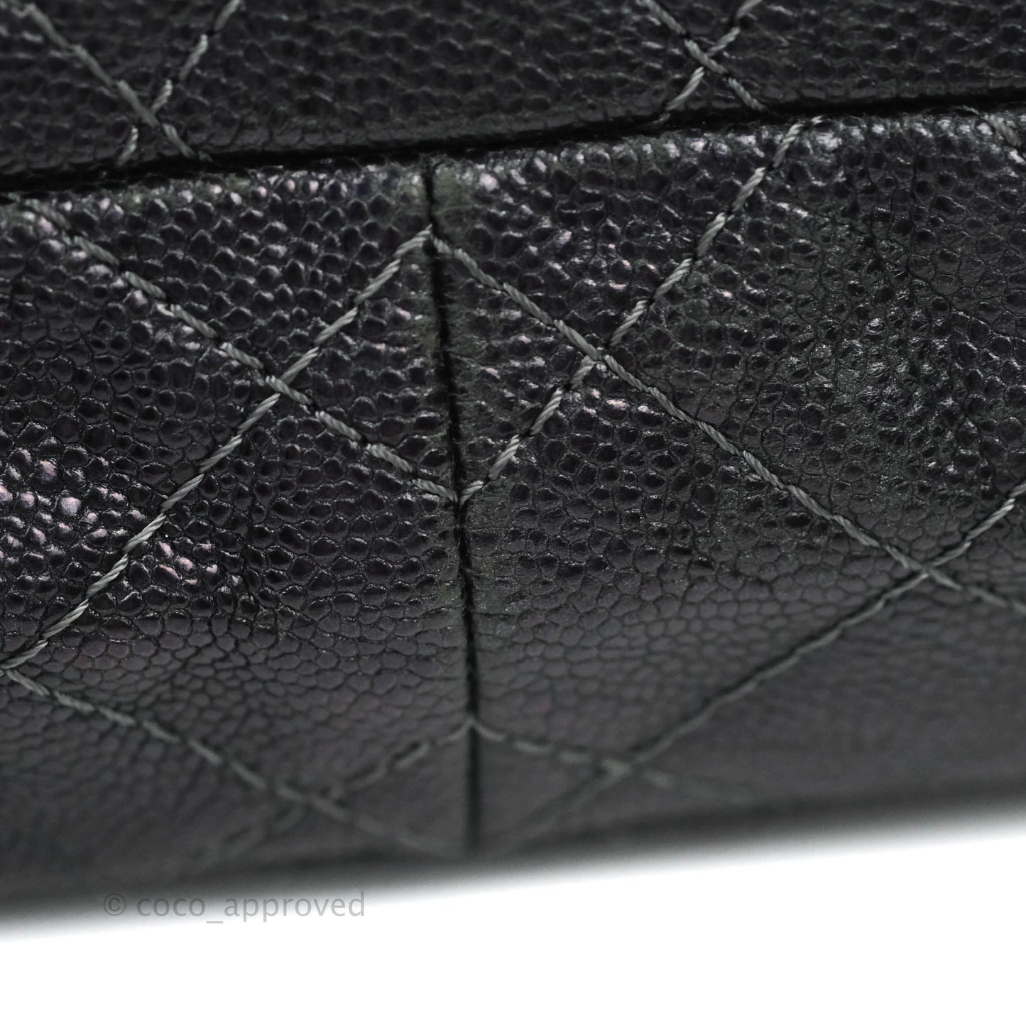 Chanel Jumbo Easy Flap Bag Caviar Dark Grey Ruthenium Hardware