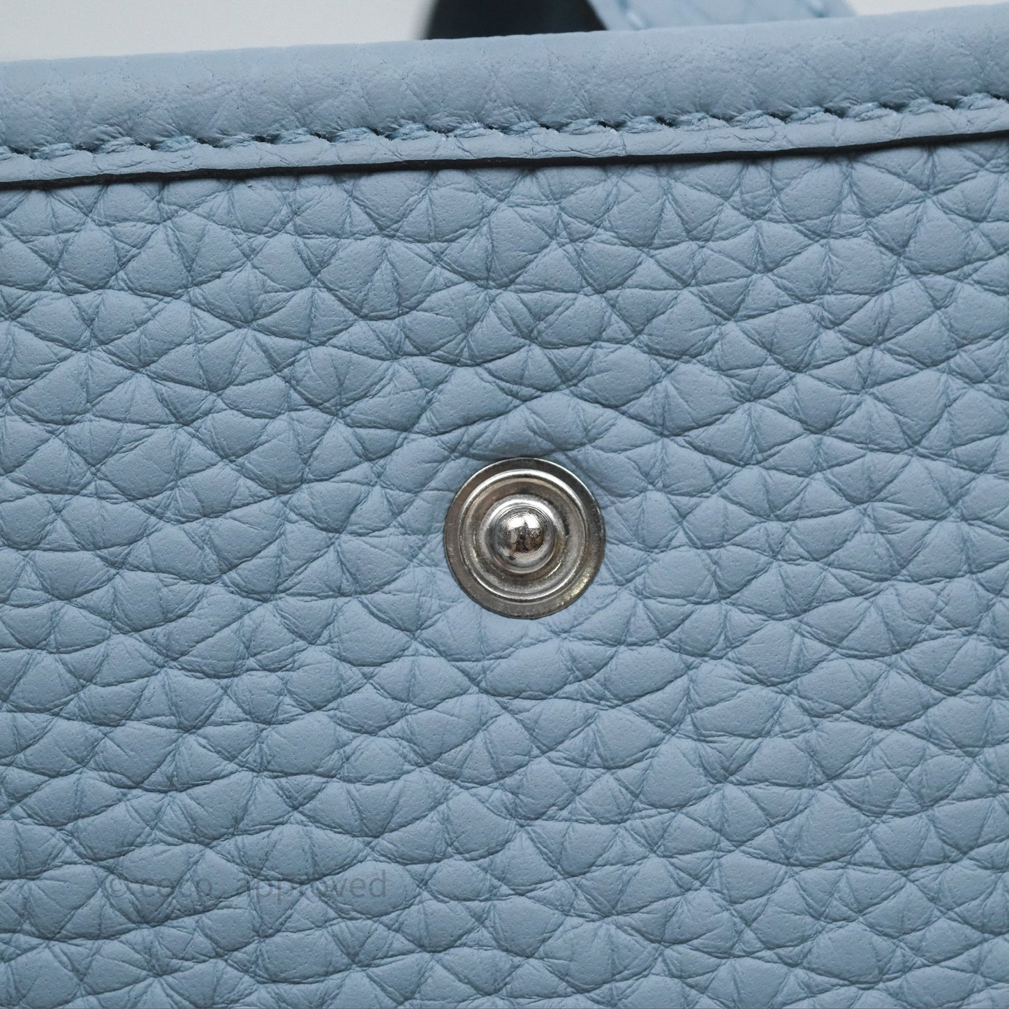 Hermès Mini Evelyne 16 Amazone Bleu Lin Taurillon Clemence Palladium Hardware