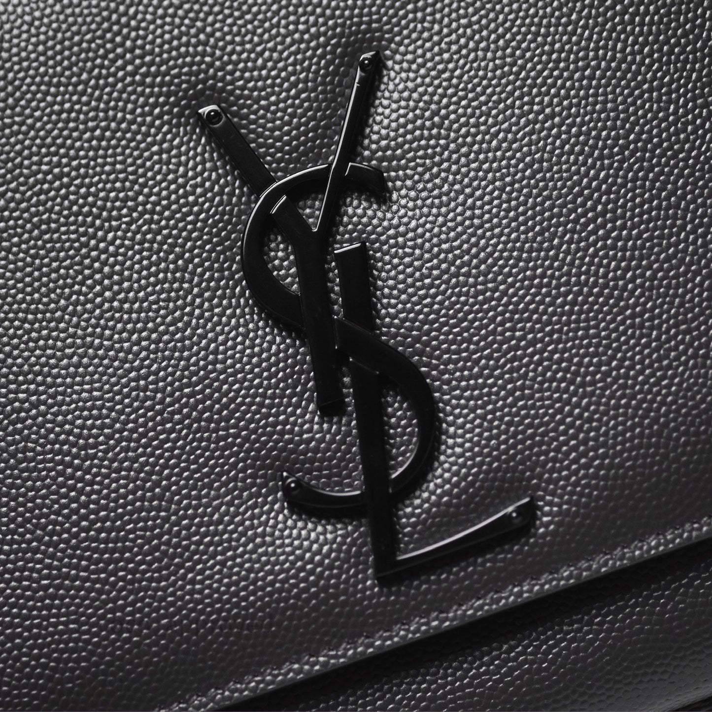 Saint Laurent Kate Medium Grained Leather Shoulder Bag So Black