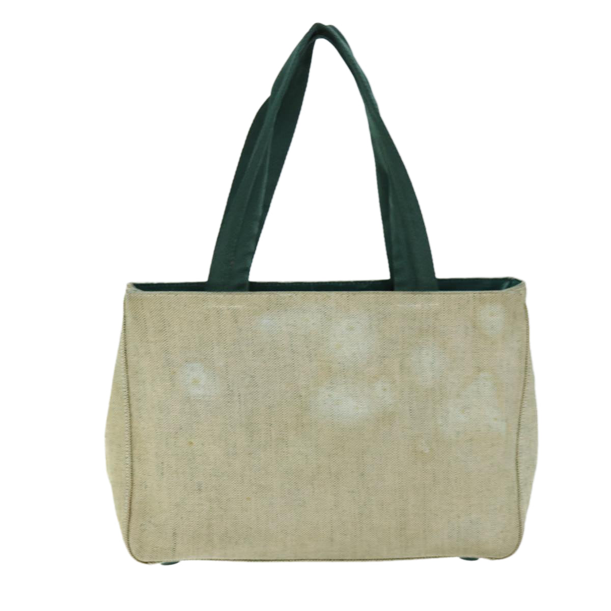 Luxury PradaHand Bag Canvas Green Beige 74967