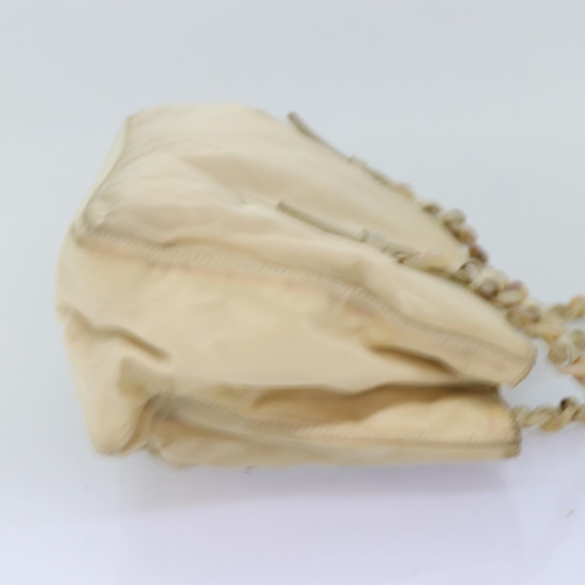 Luxury PradaChain Shoulder Bag Nylon Beige 74972