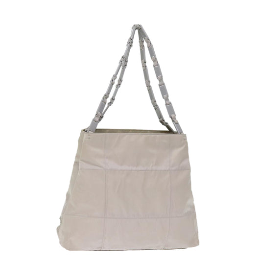 Luxury PradaChain Shoulder Bag Nylon Gray 74973
