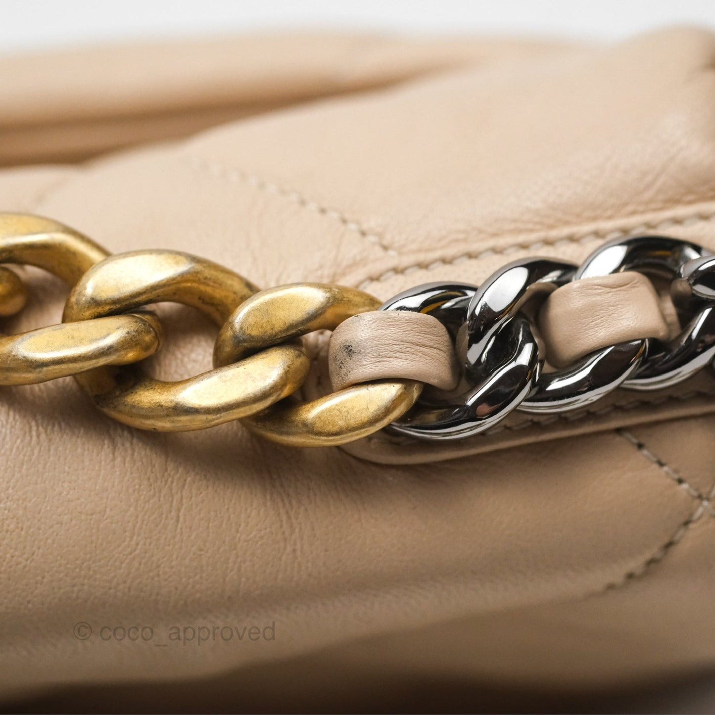 Chanel 19 Small Beige Mixed Hardware