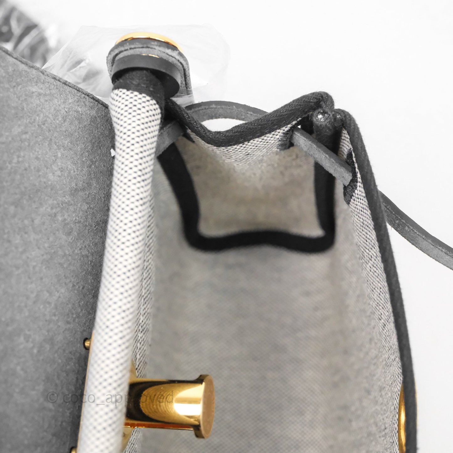 Hermès Herbag Zip 20 Mini Ecru-Noir Canvas Gold Hardware