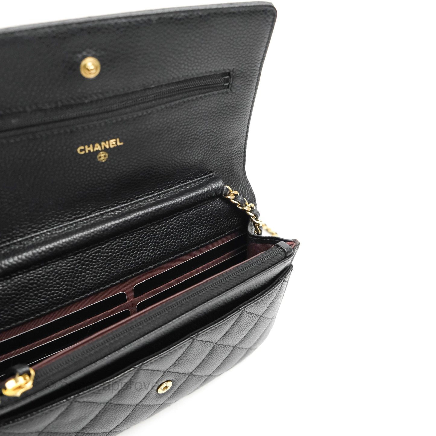 Chanel Quilted Classic WOC Black Caviar Gold Hardware