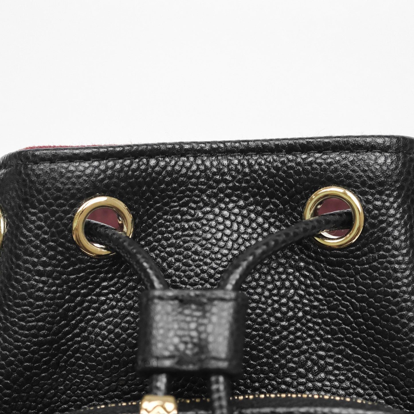 Chanel Mini Pocket Bucket Bag Black Caviar Gold Hardware
