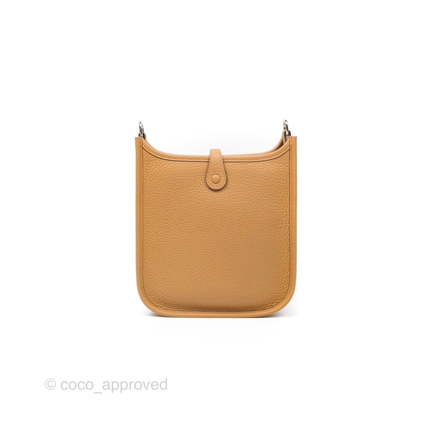 Hermès Mini Evelyne 16 Biscuit 48 Clemence Palladium Hardware