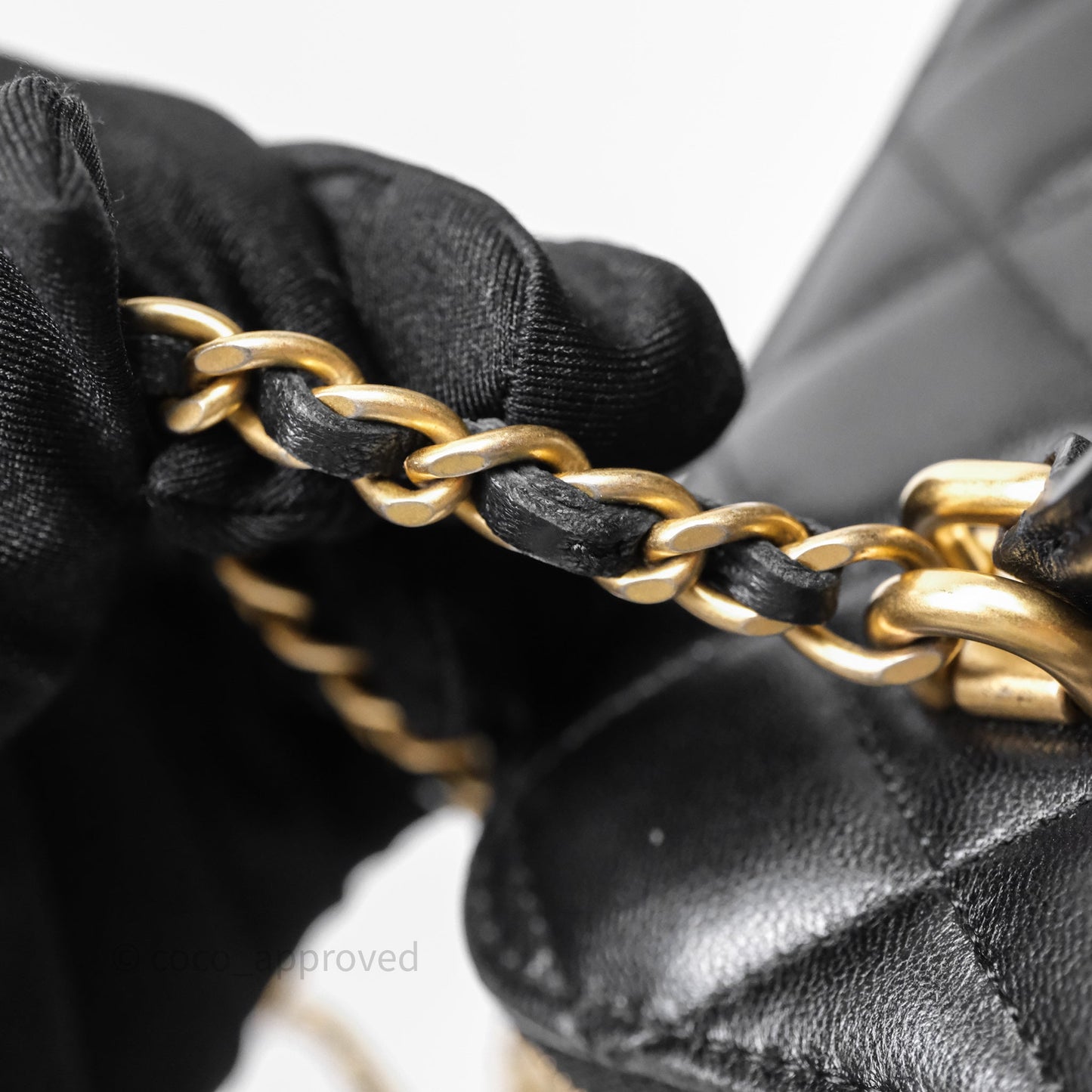 Chanel Vanity Rectangular Top Handle Black Lambskin Gold Hardware