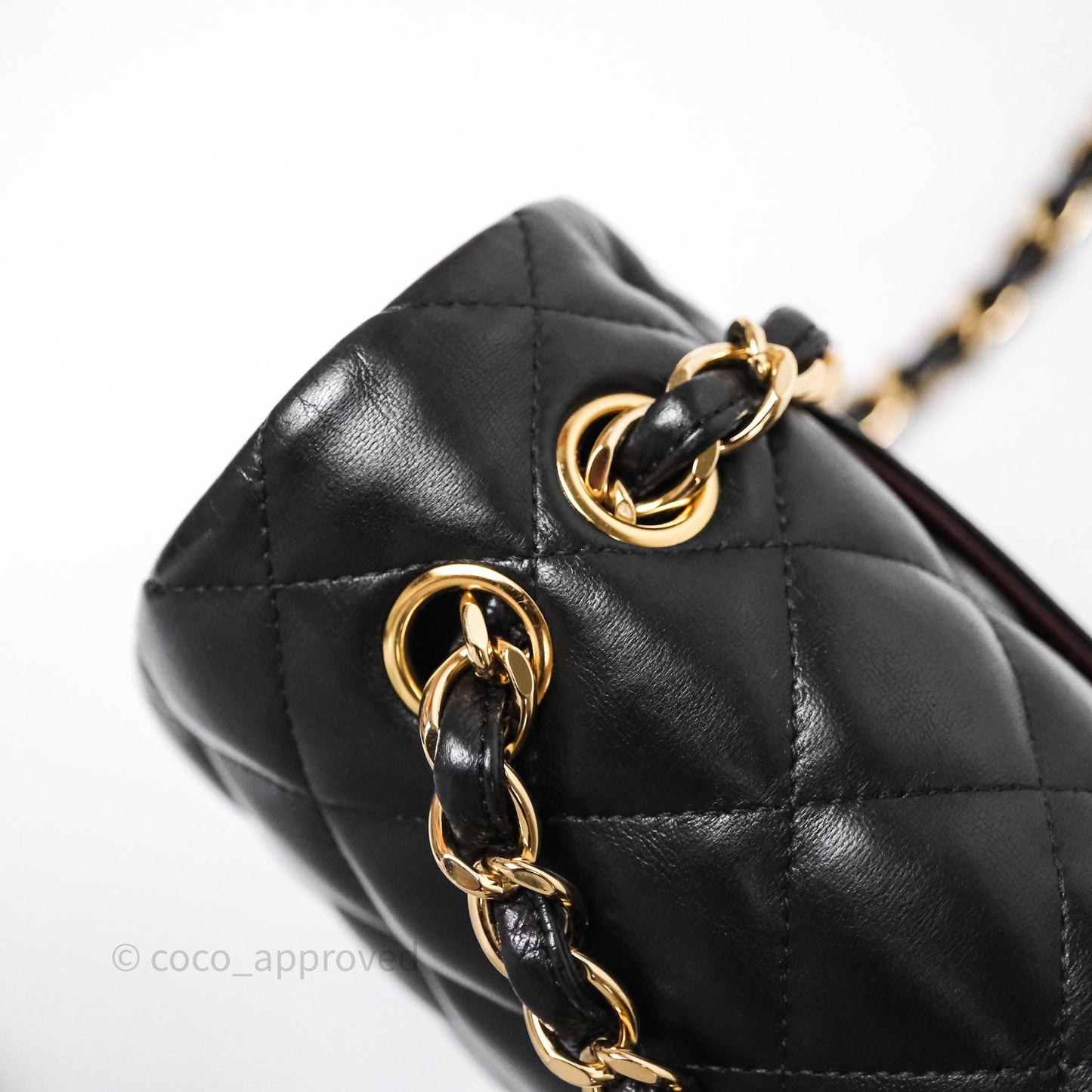 Chanel Classic Jumbo Double Flap Black Lambskin Bag Gold Hardware