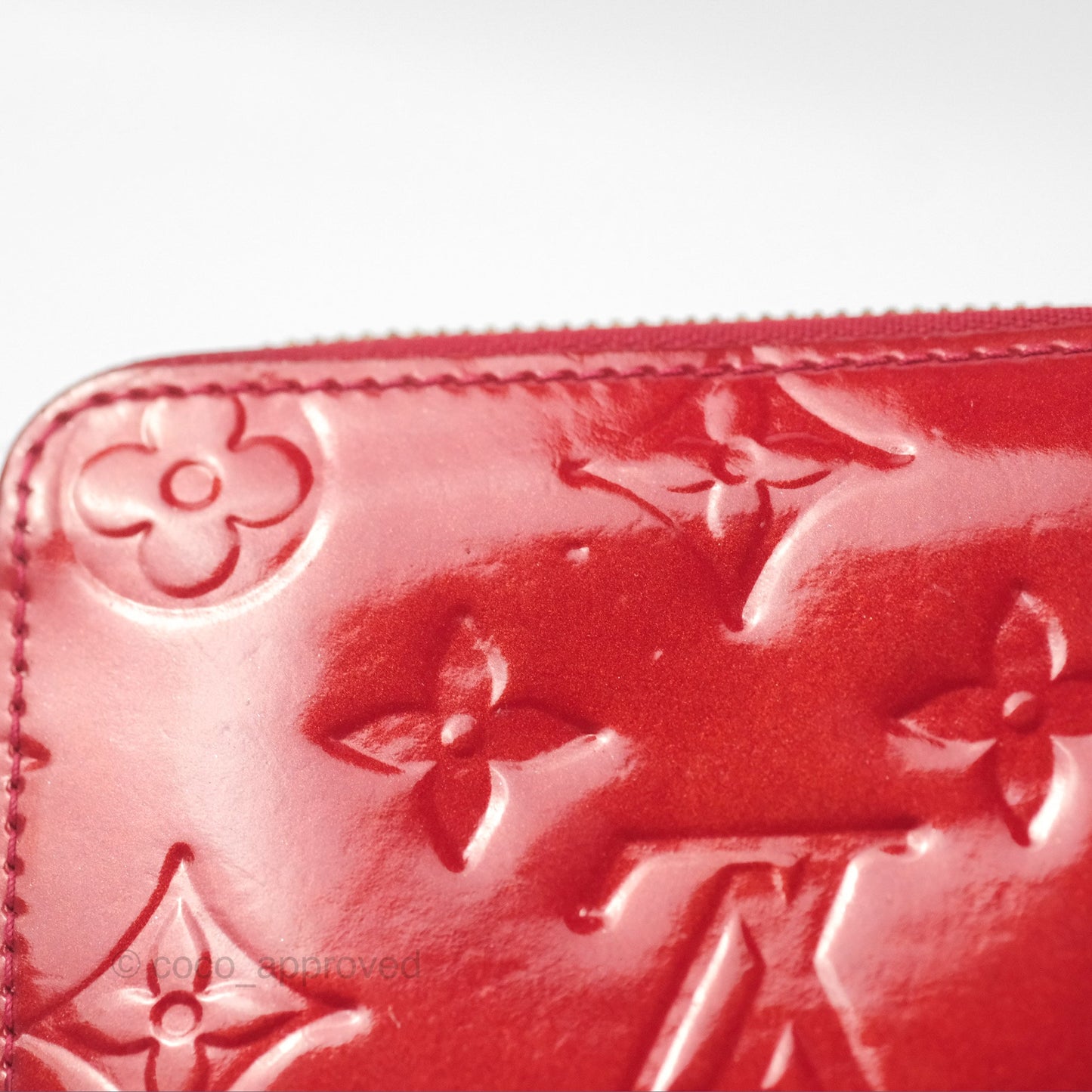 Louis Vuitton Vernis Zippy Coin Purse Rouge Grenadine Patent