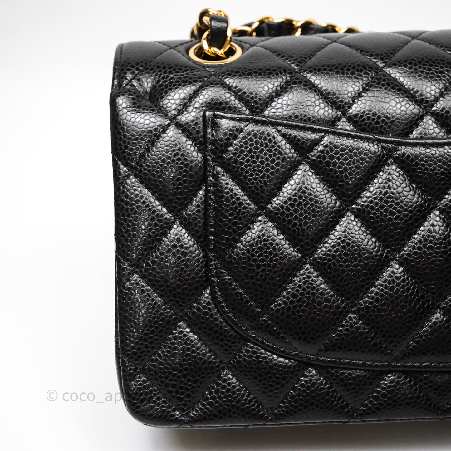 Chanel Small Classic Quilted Flap Black Caviar Gold Hardware