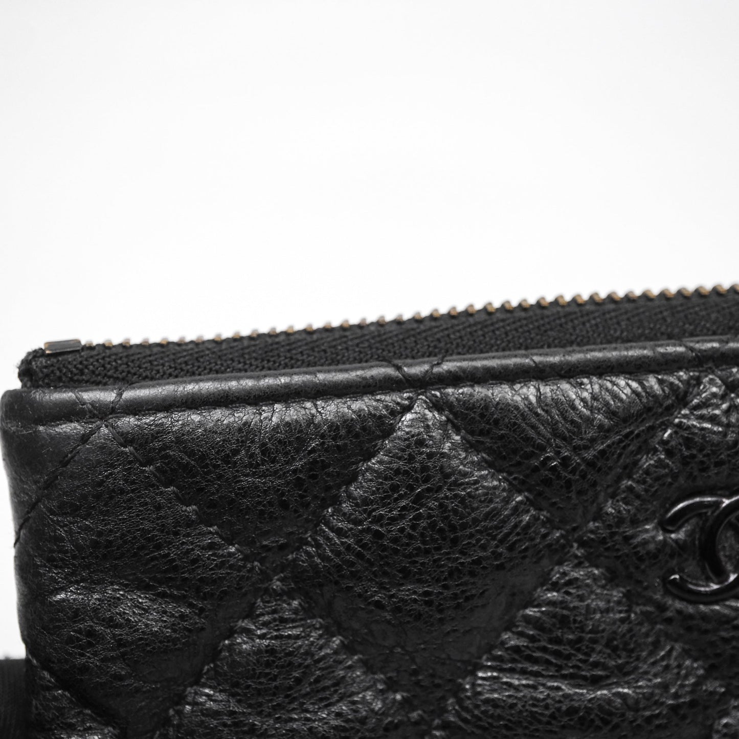 Chanel Quilted Mini O Case So Black Calfskin