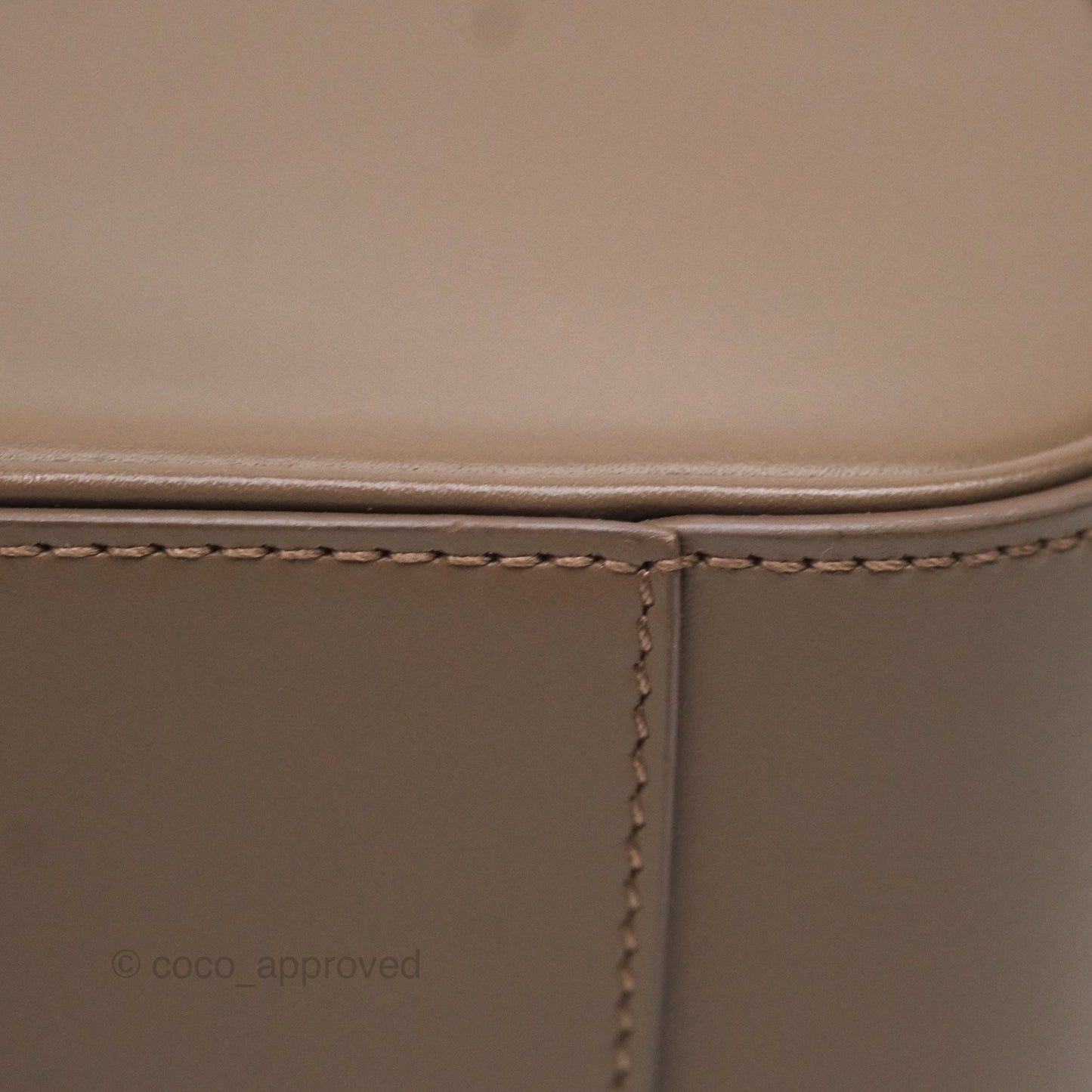 Saint Laurent Le 5 À 7 Taupe Calfskin Bronze Brass Hardware