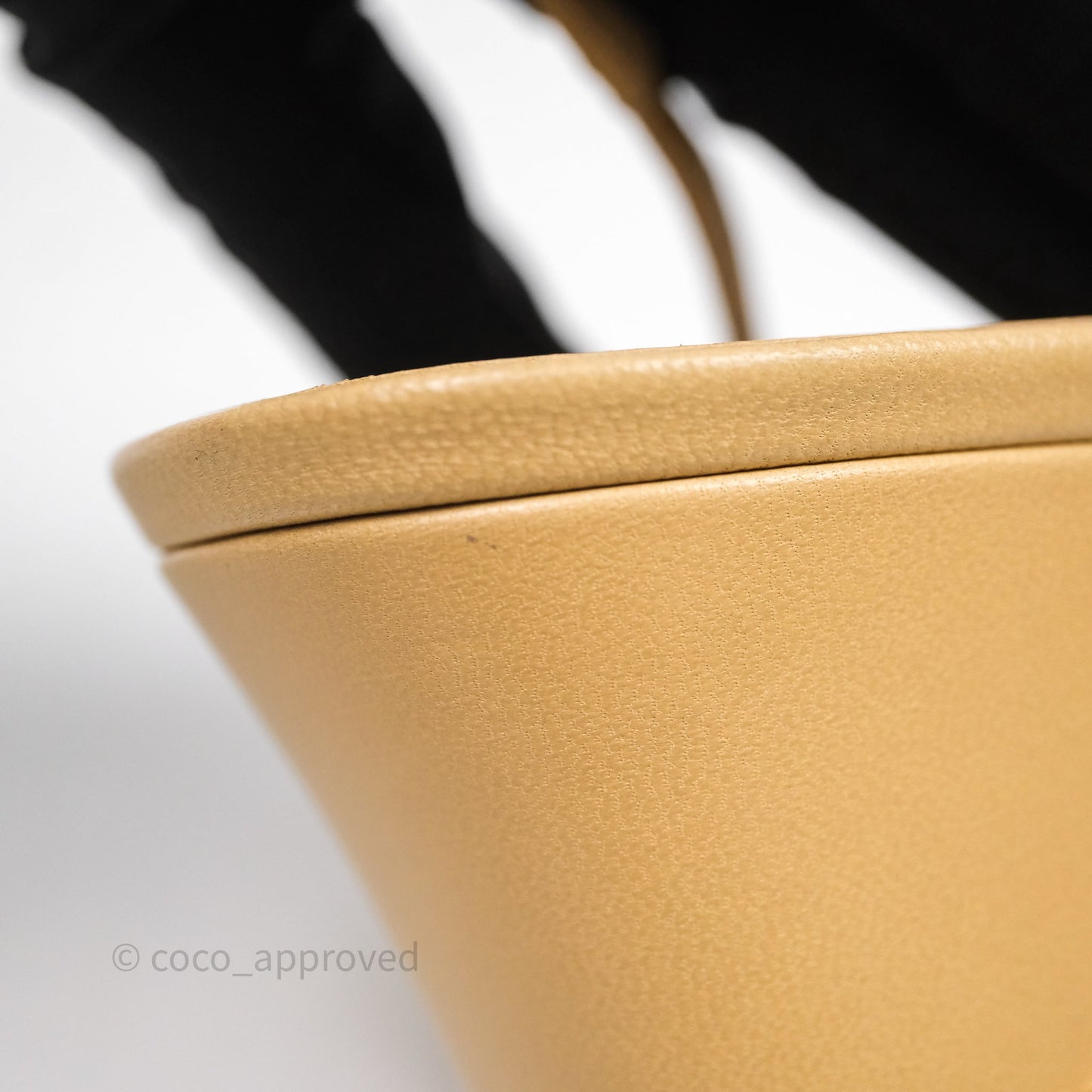 Chanel Classic Slingback Beige Black Leather Size 37