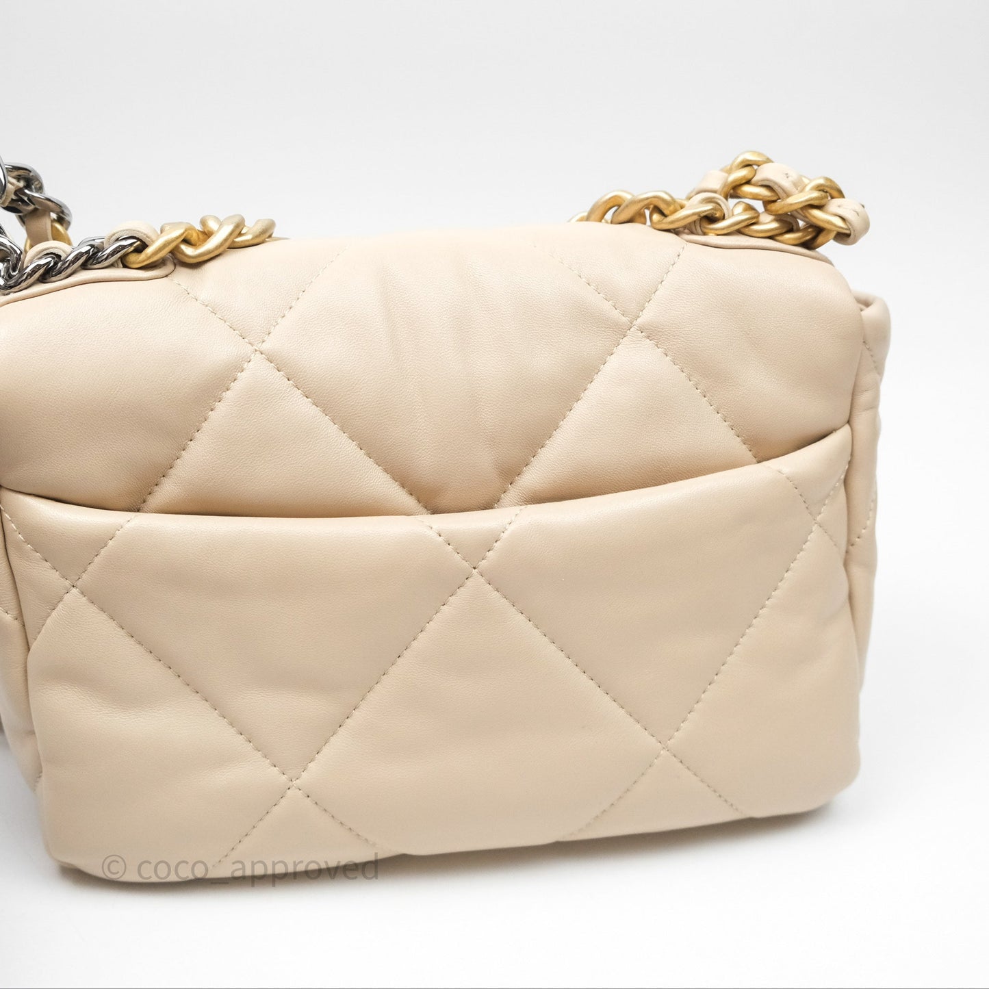 Chanel 19 Small Beige Mixed Hardware