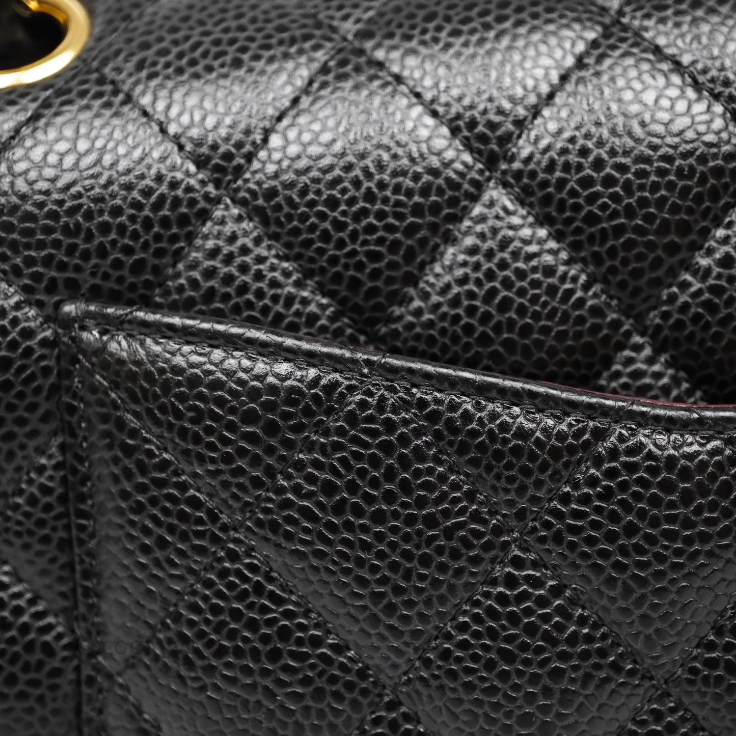 Chanel Classic M/L Medium Flap Quilted Black Caviar Gold Hardware