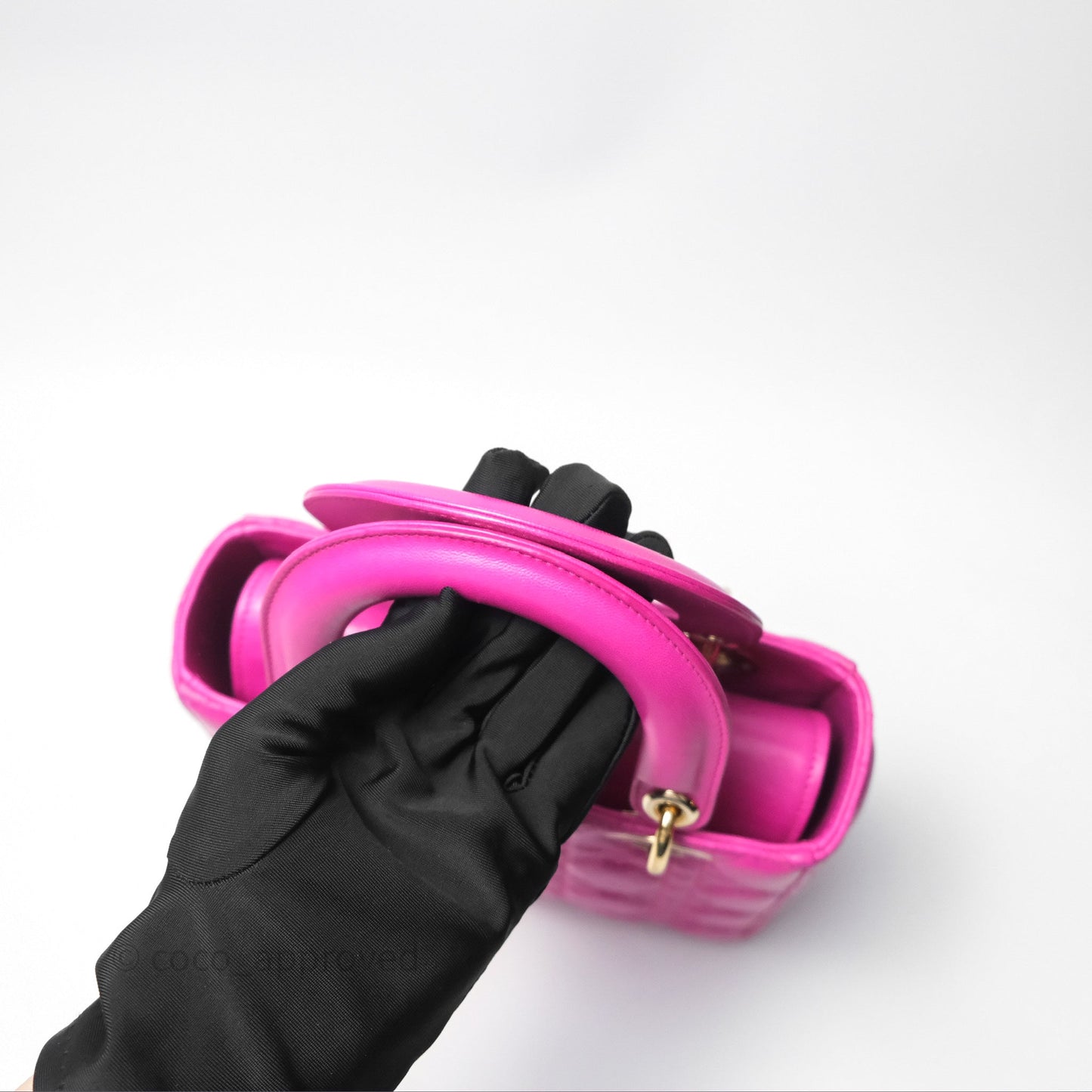 Christian Dior Small Lady Dior My ABCDior Magenta Cannage Lambskin