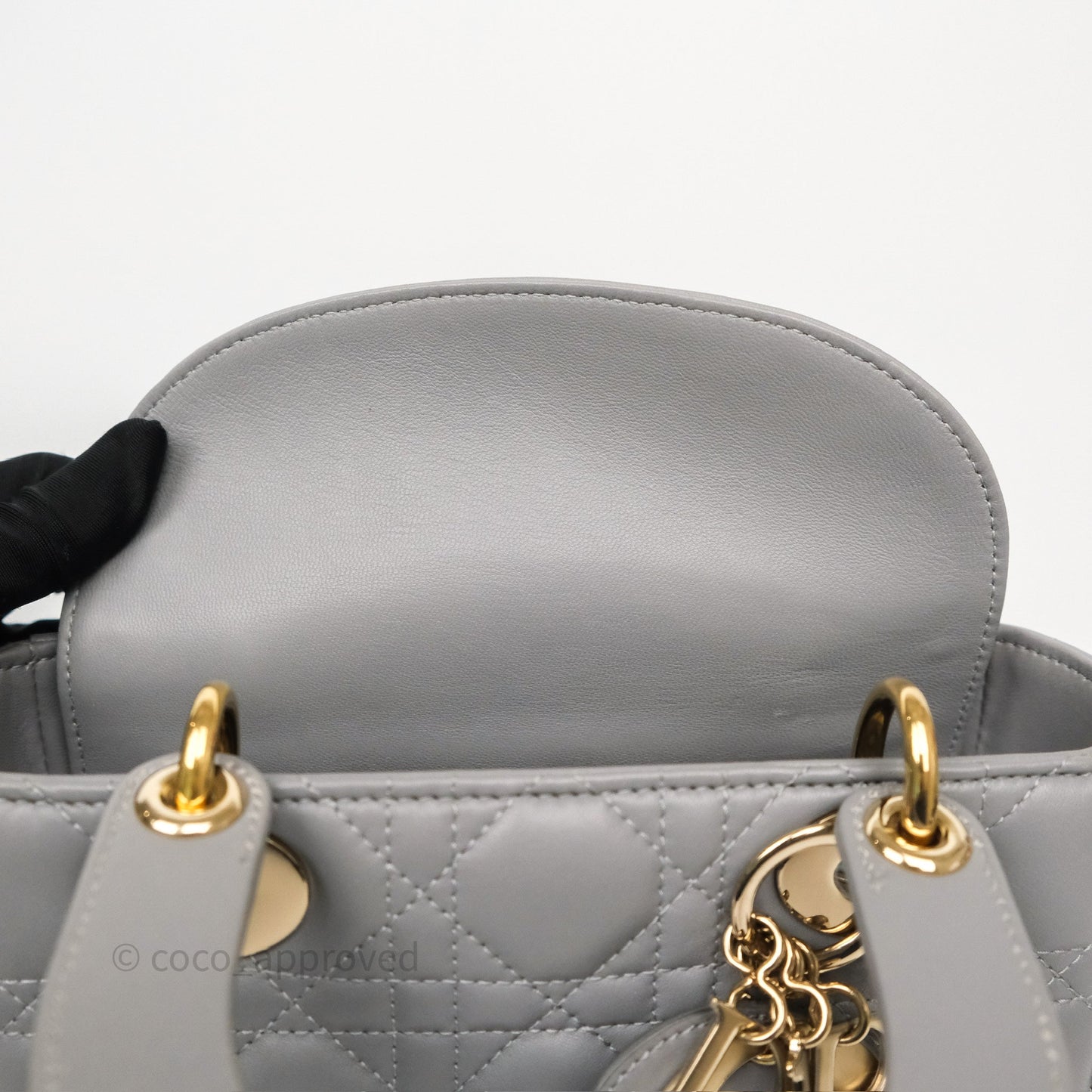 Dior Lady Dior My ABCDior Grey Lambskin Cannage