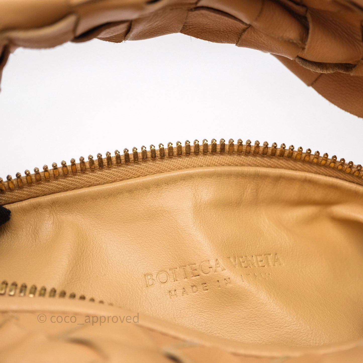 Bottega Veneta Mini Jodie Bag Intrecciato Beige Lambskin