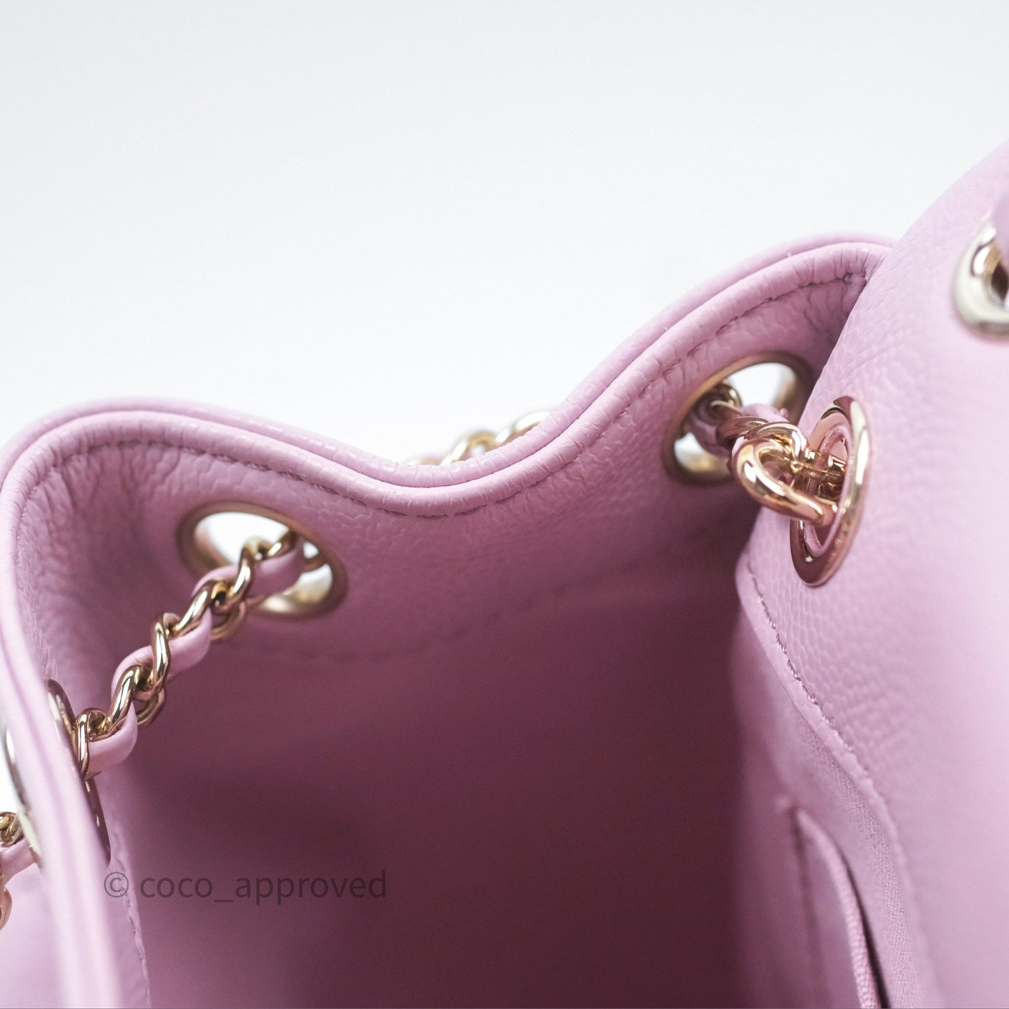 Chanel Mini Duma Backpack Pink Lilac Caviar Gold Hardware