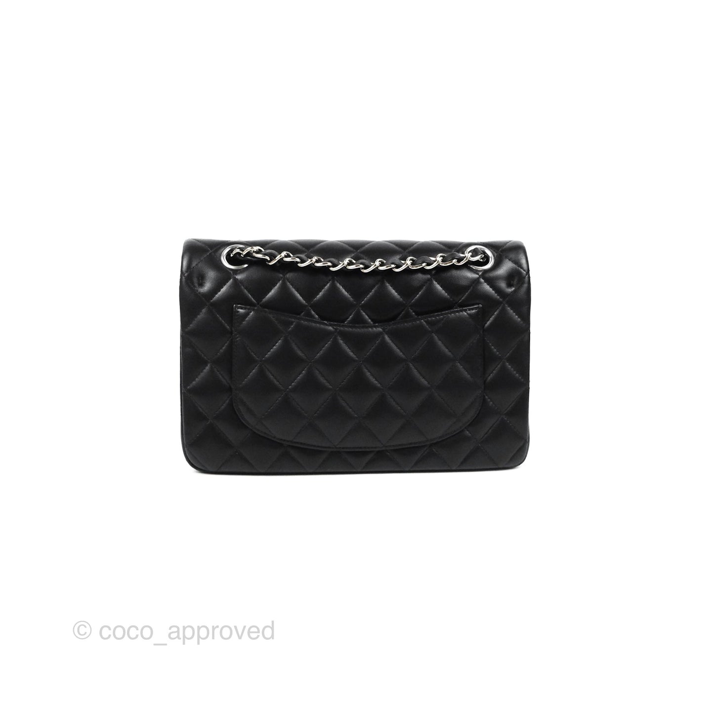 Chanel Small Classic Quilted Flap Black Lambskin Silver Hardware