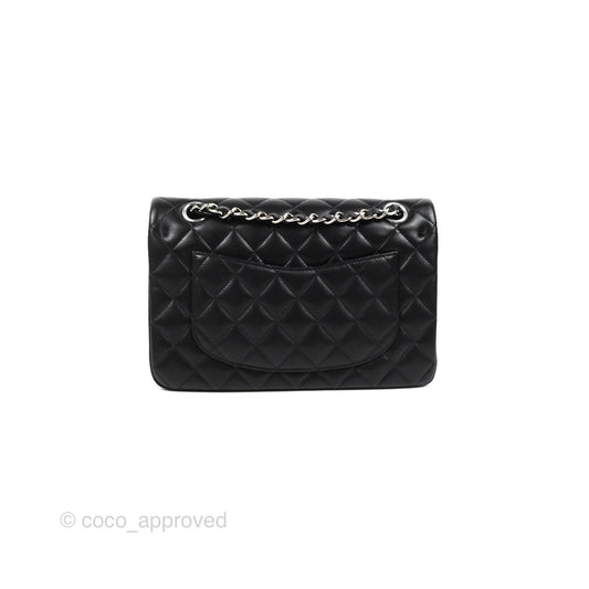 Chanel Small Classic Quilted Flap Black Lambskin Silver Hardware