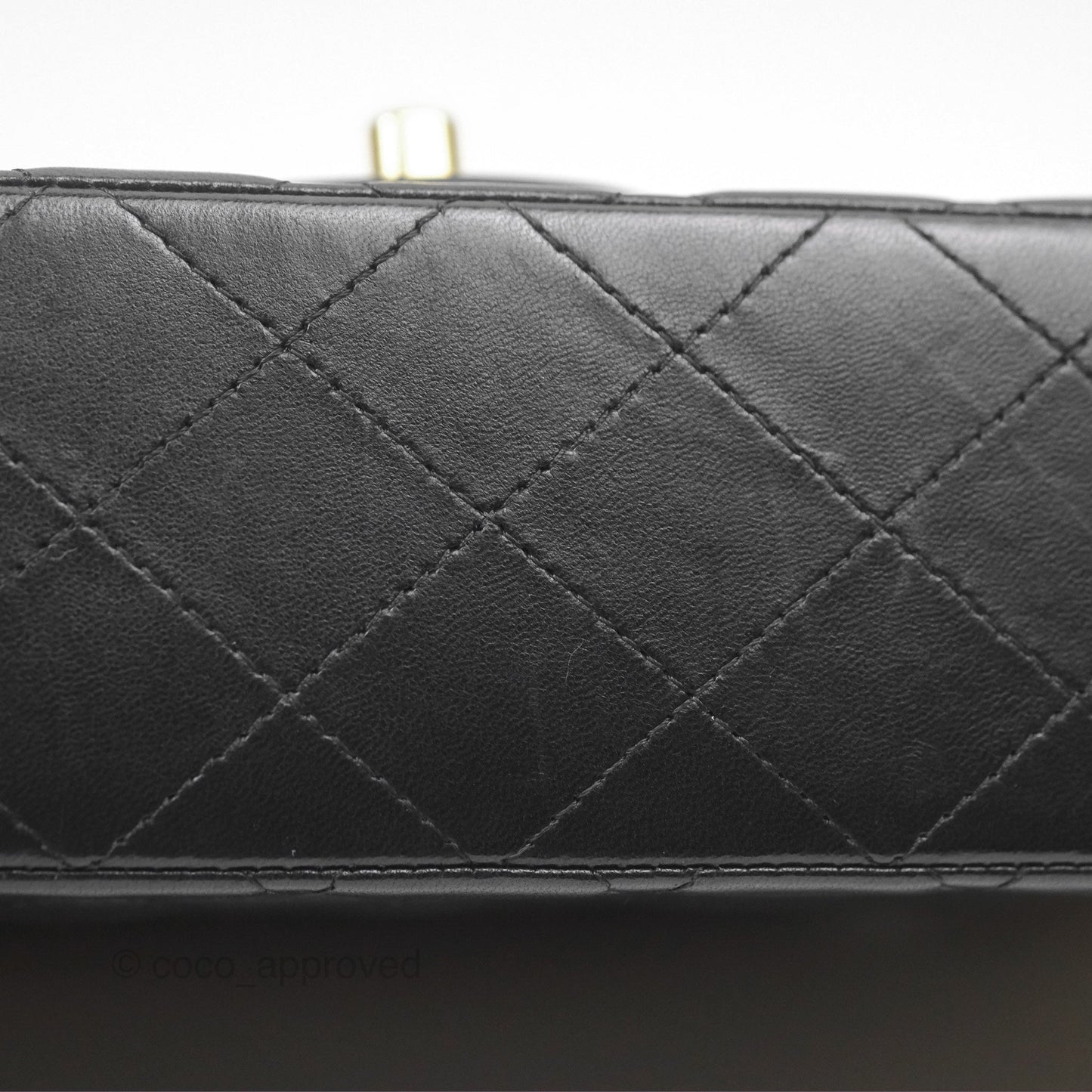 Chanel Classic M/L Medium Flap Quilted Black Lambskin Gold Hardware