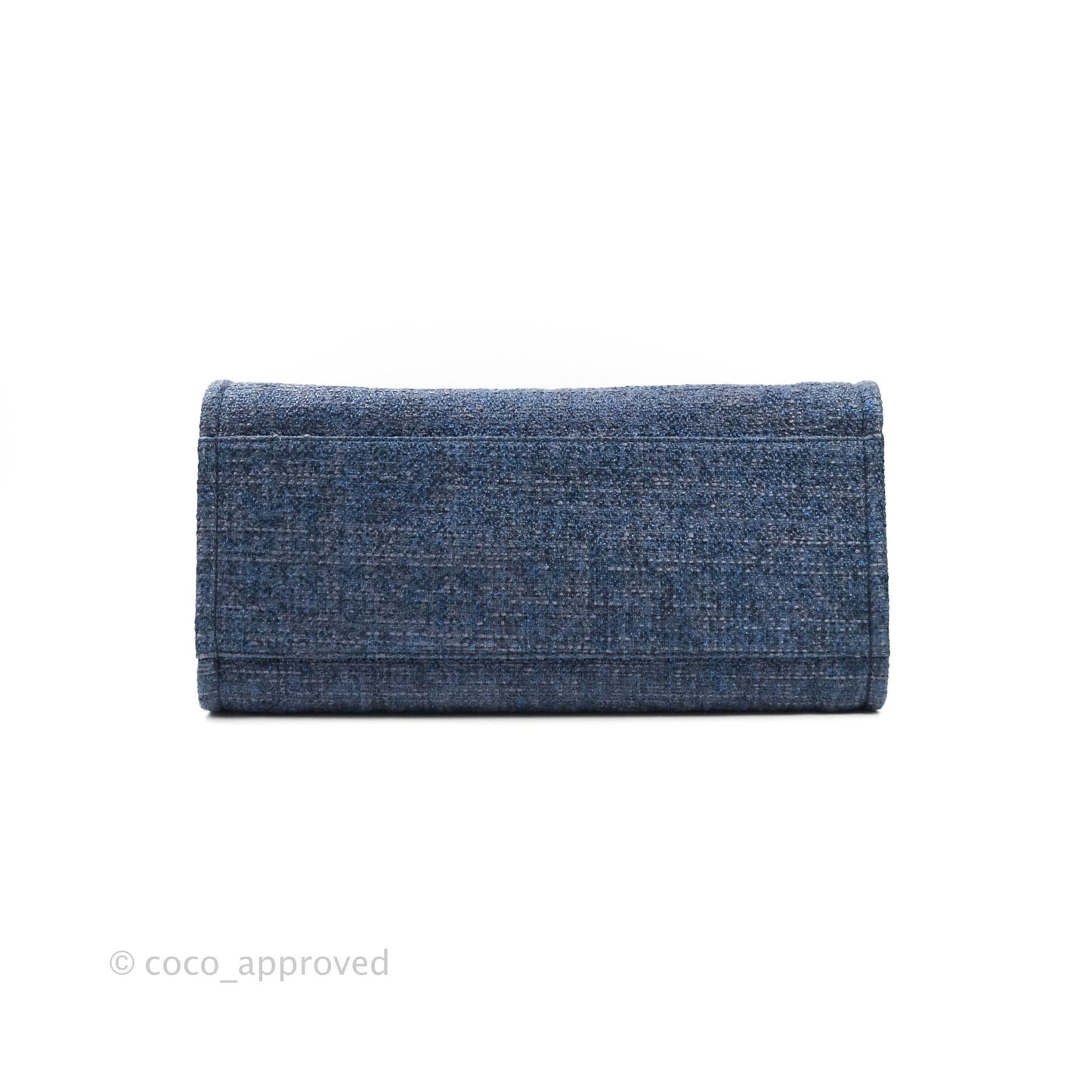 Chanel Large Deauville Navy Blue Canvas Gold Hardware