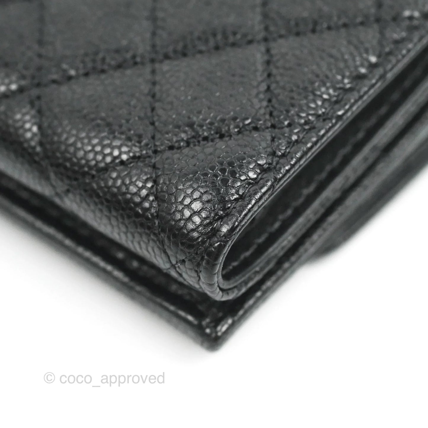 Chanel Quilted Small Boy Flap Wallet Black Caviar Gold Hardware