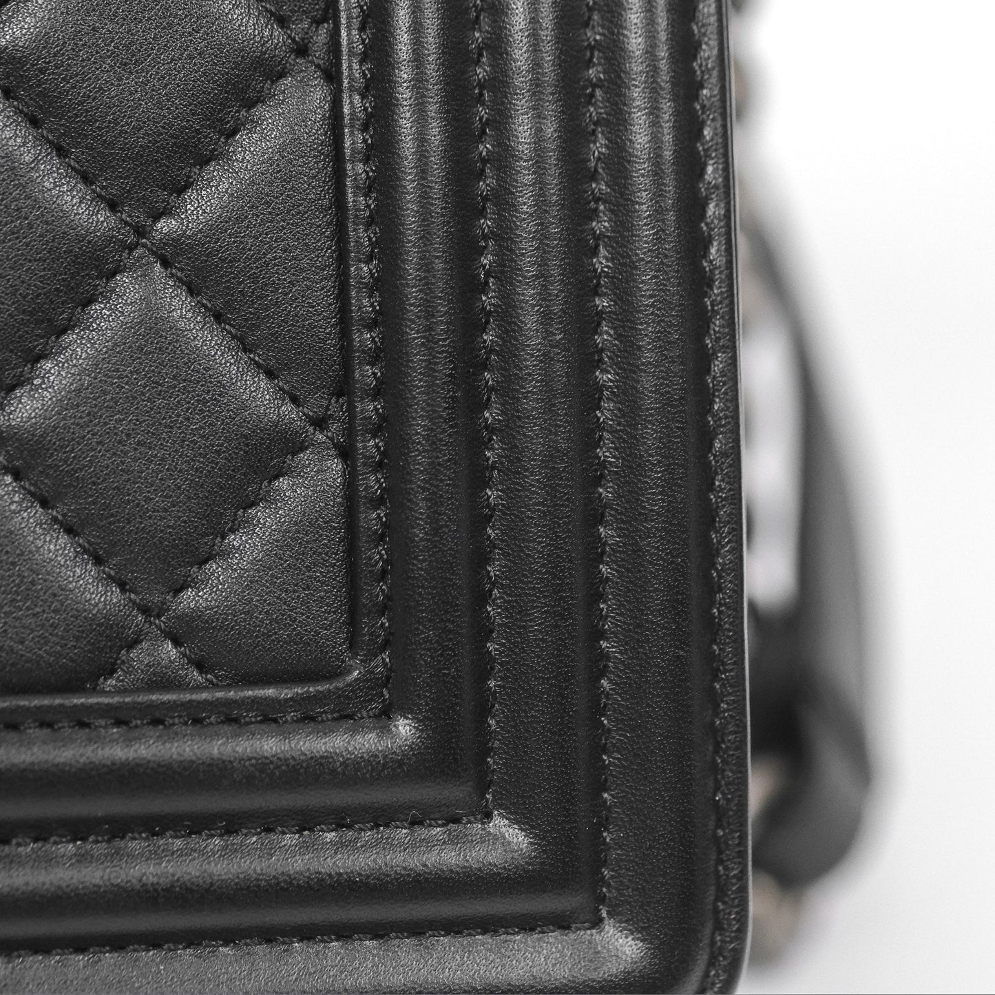 Chanel Medium Boy Quilted Black Calfskin Ruthenium Hardware