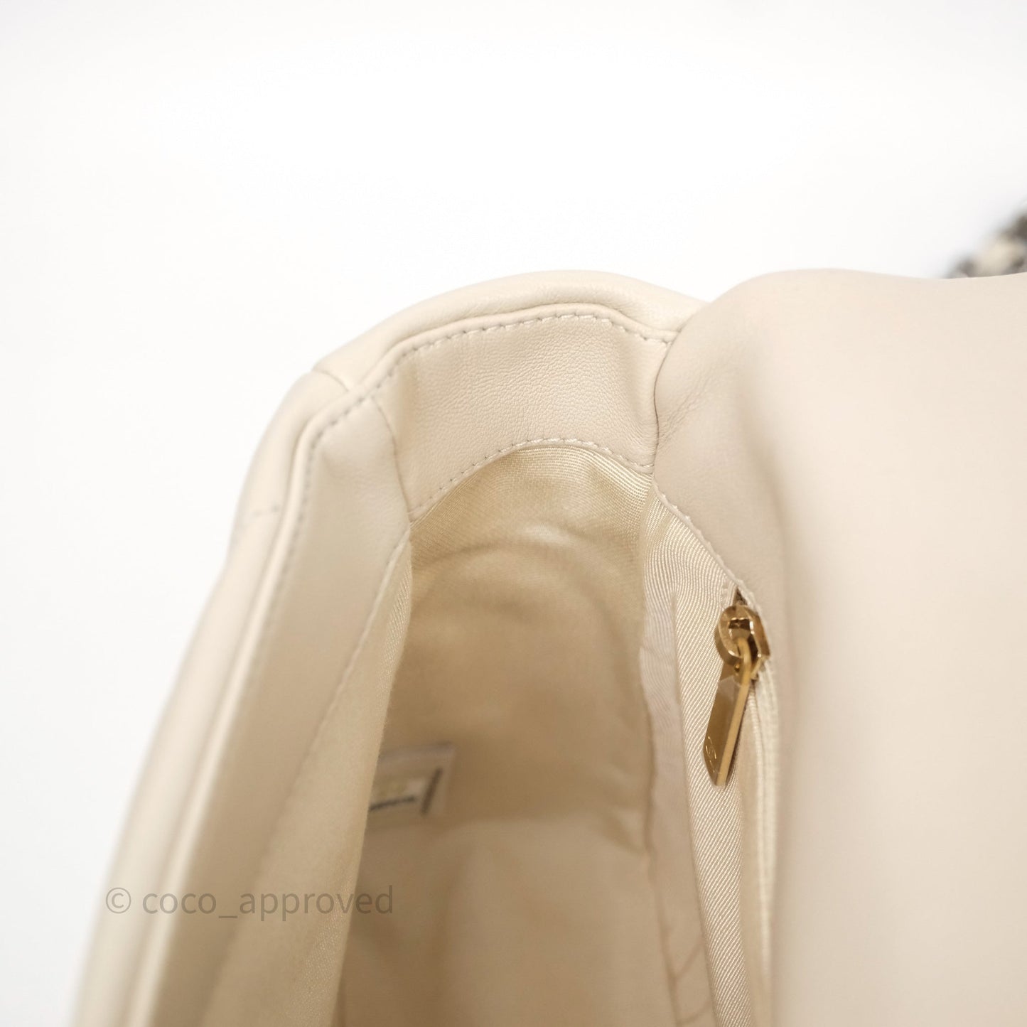 Chanel 19 Small Ivory Mixed Hardware
