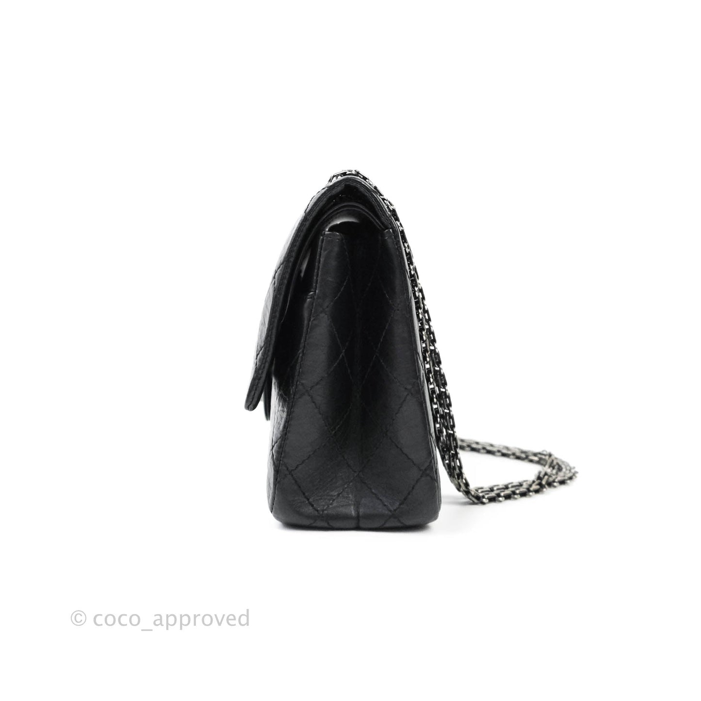 Chanel Reissue Quilted Aged Calfskin Black Ruthenium Hardware 226