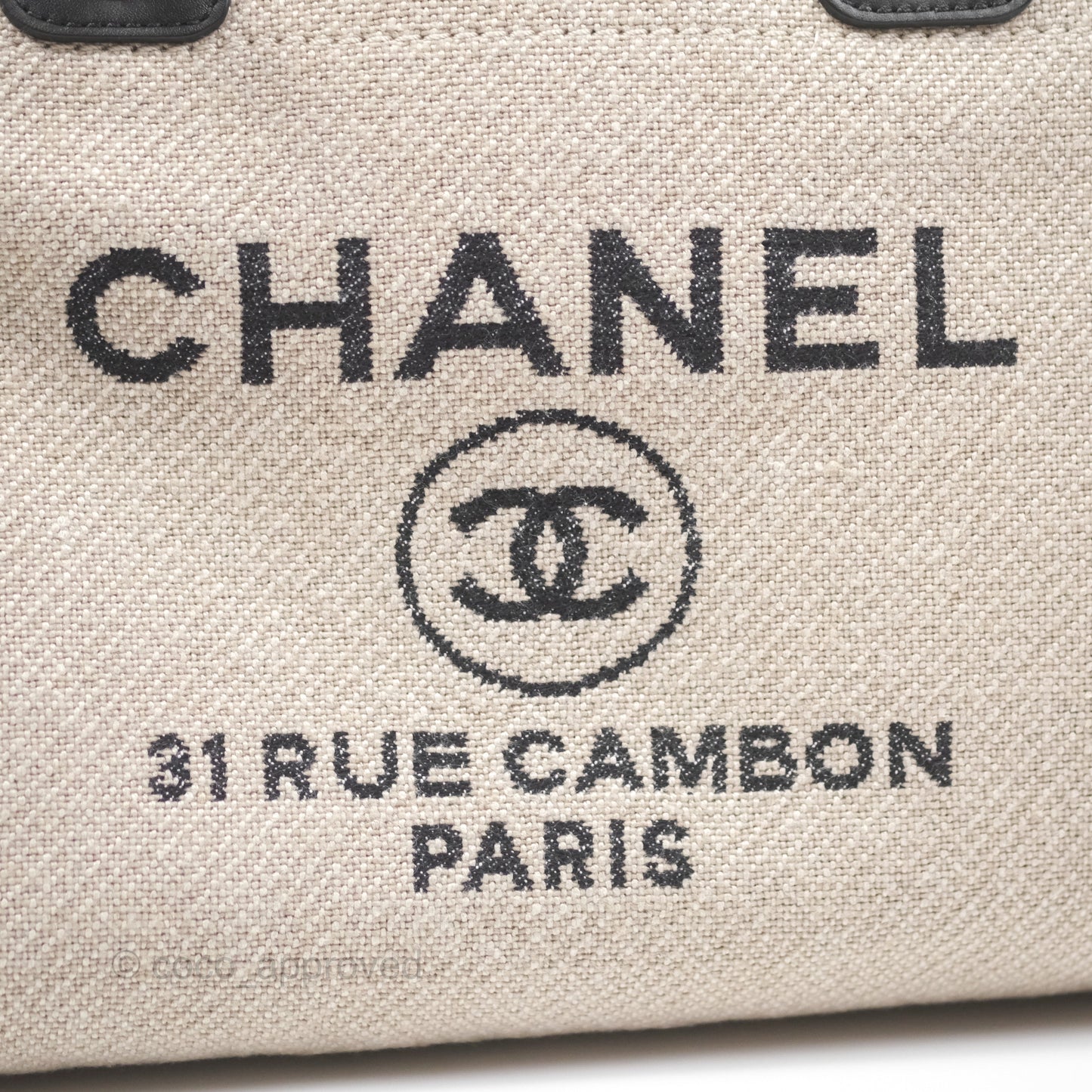 Chanel New Small Deauville Black/Taupe Canvas