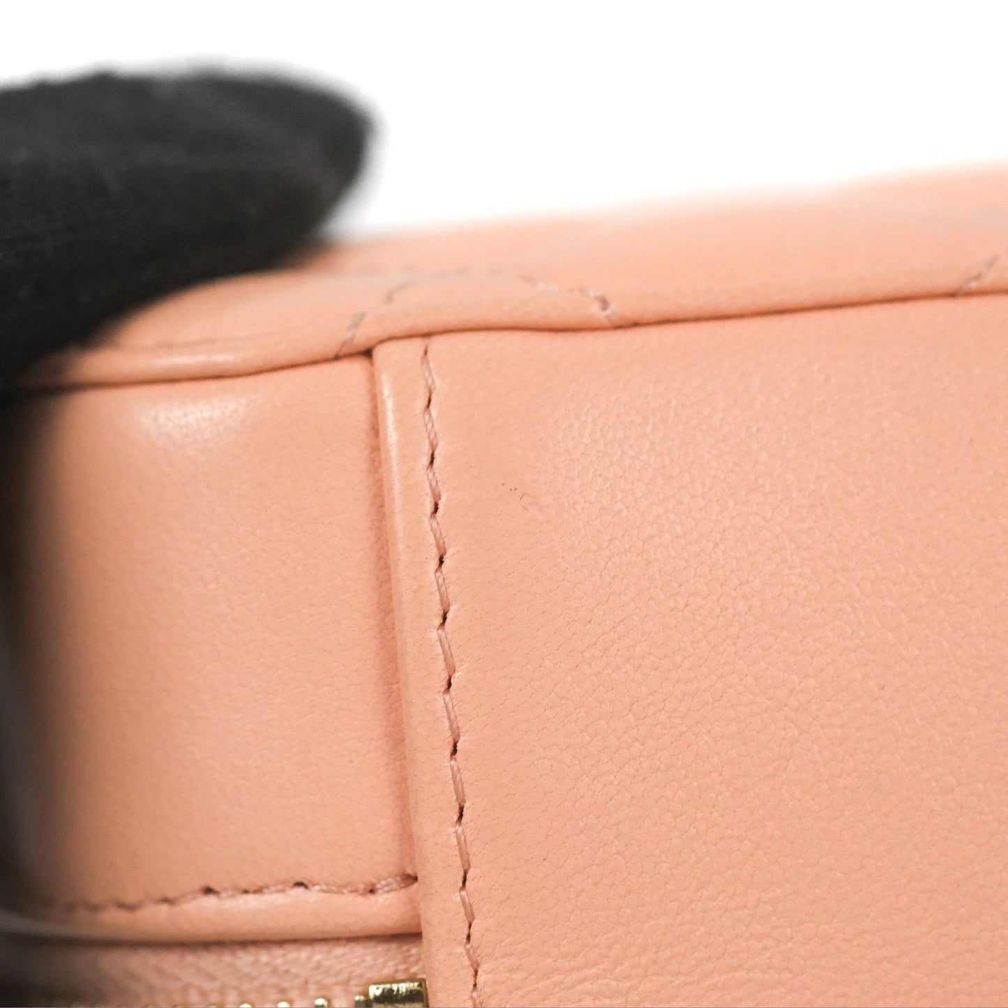 Chanel Mini Pearl Crush Quilted Camera Case Orange Blair Lambskin Aged Gold Hardware