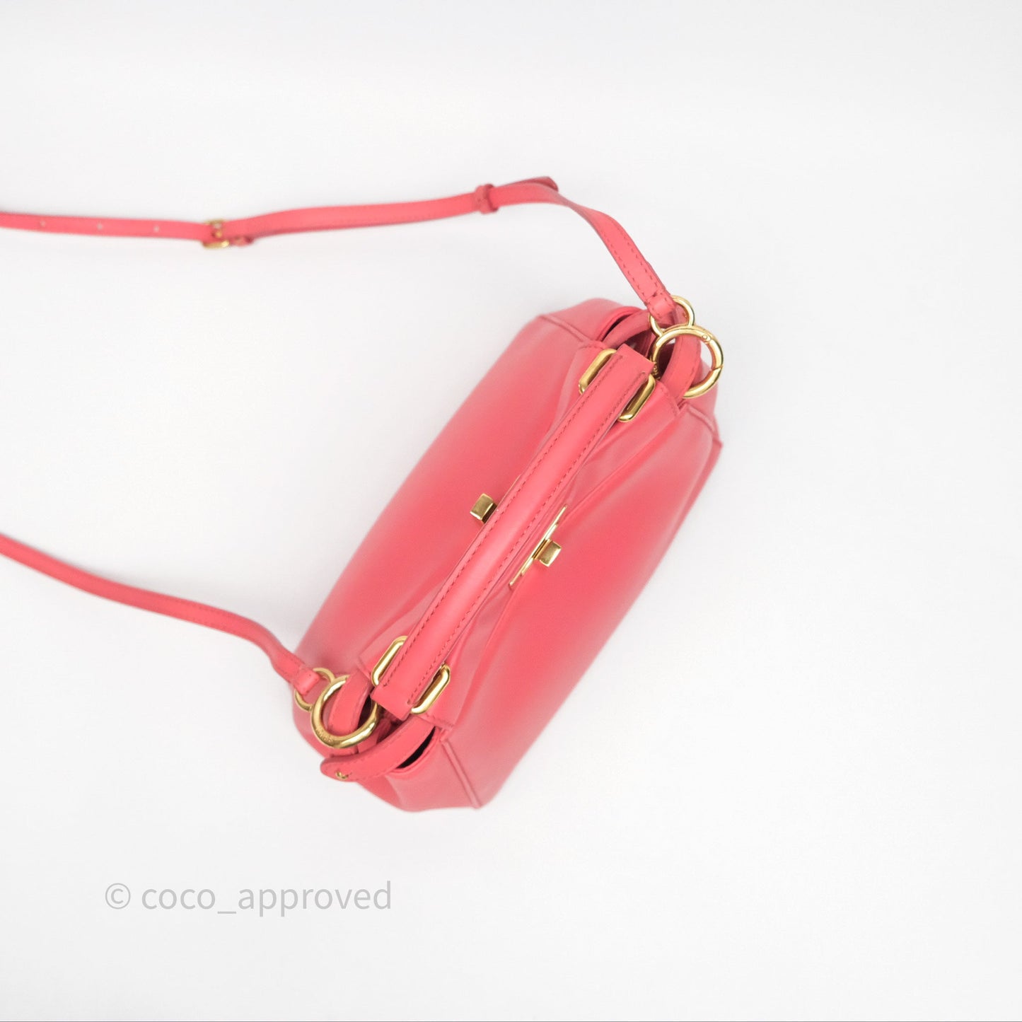 Fendi Nappa Mini Peekaboo Bag Hot Pink