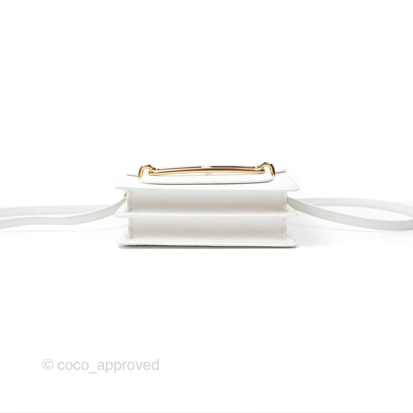 Hermès Roulis Mini 18 New White Evercolor Permabrass Hardware