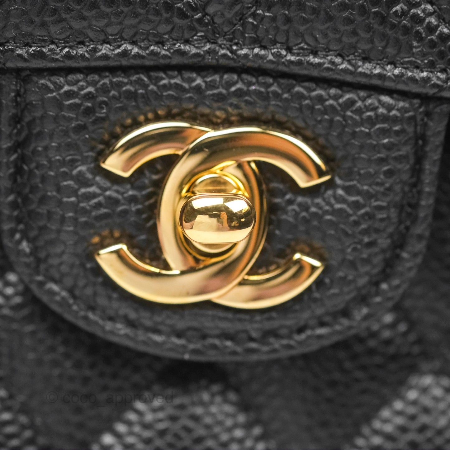 Chanel Small Classic Flap Quilted Black Caviar Gold Hardware