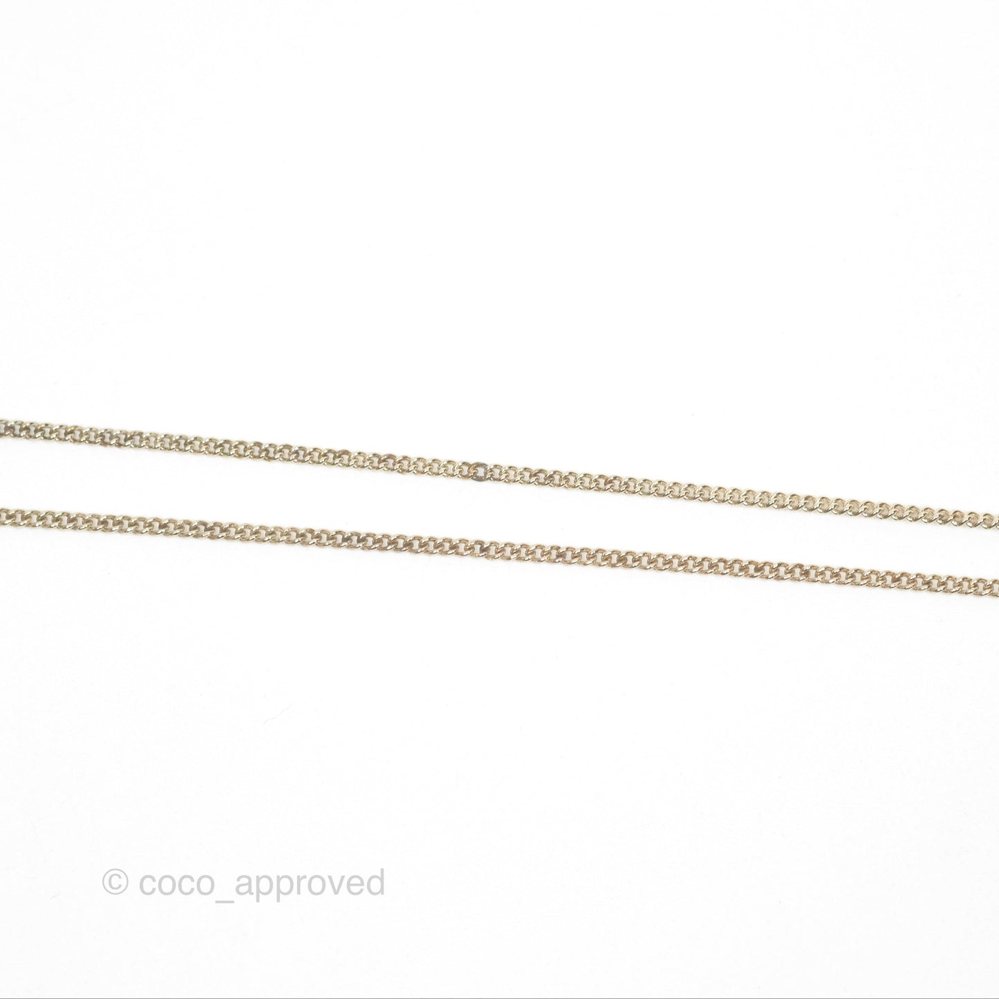 Chanel CC Sphere Locket Necklace Gold Tone 21S