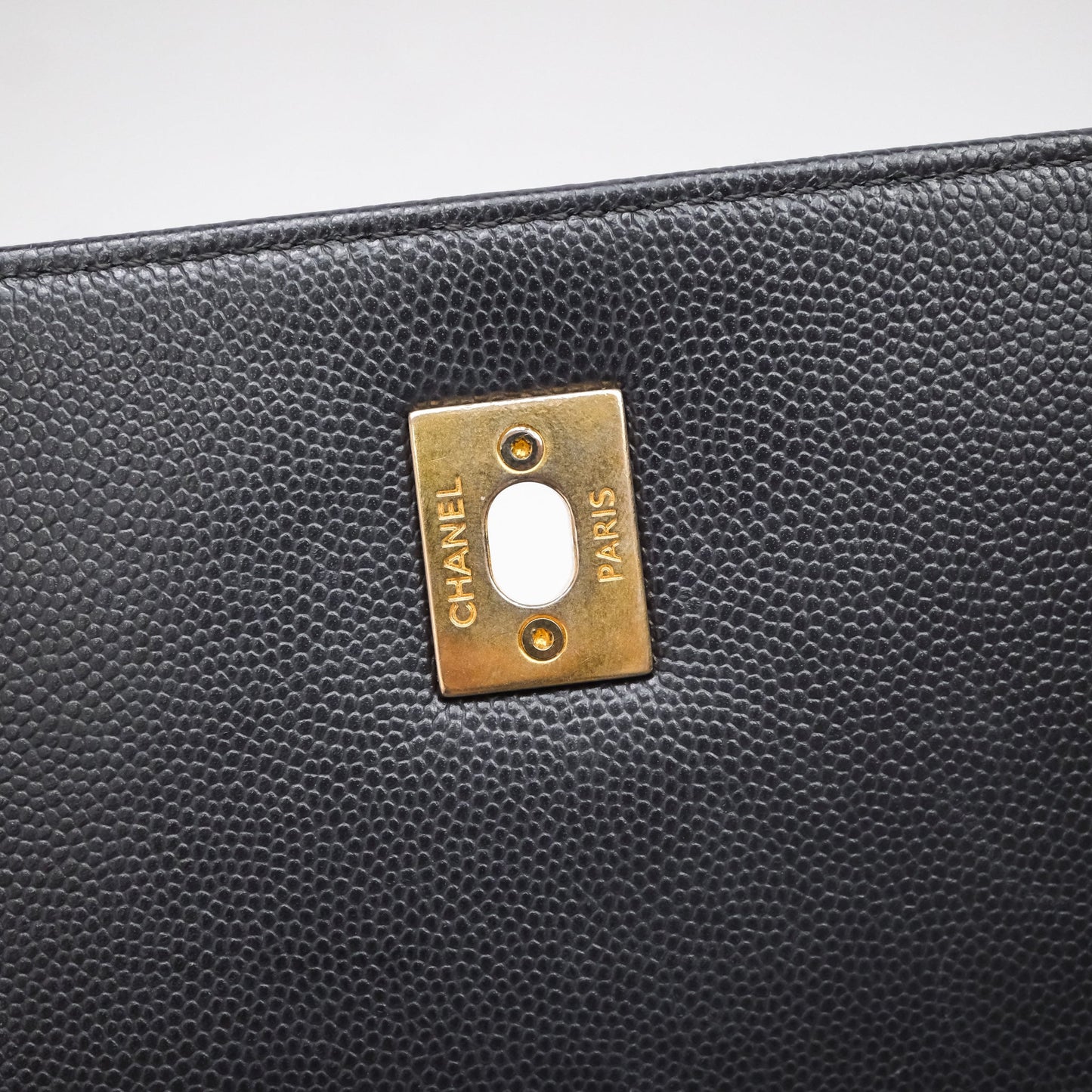 Chanel Medium Coco Handle Chevron Grey Bag Gold Hardware