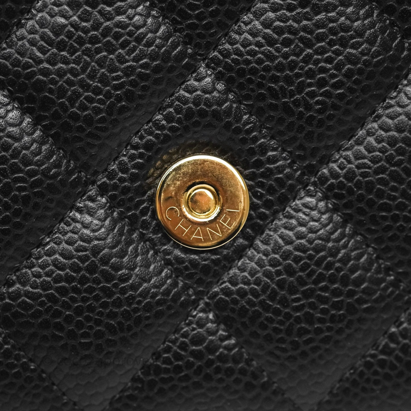 Chanel Classic Wallet On Chain WOC Quilted Black Caviar Gold Hardware