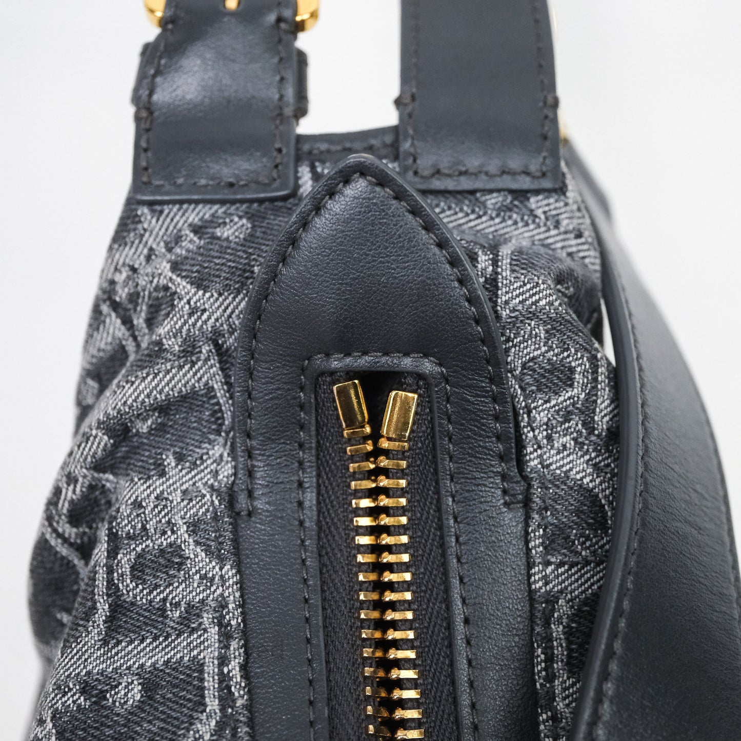 Dior Small D-Journey Bag Gray Denim Dior Oblique Jacquard