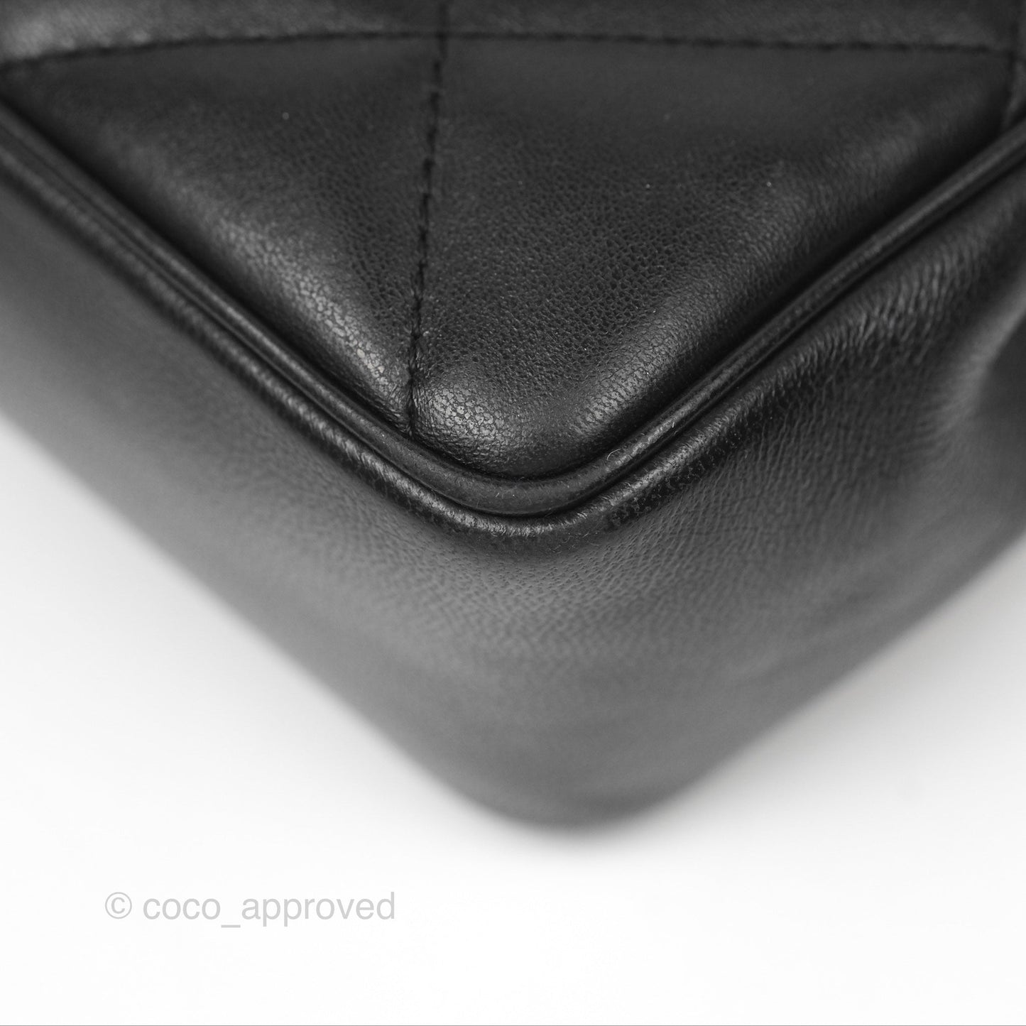 Chanel Small Coco Lady Quilted Flap Bag With Top Handle Black Calfskin Gold Hardware