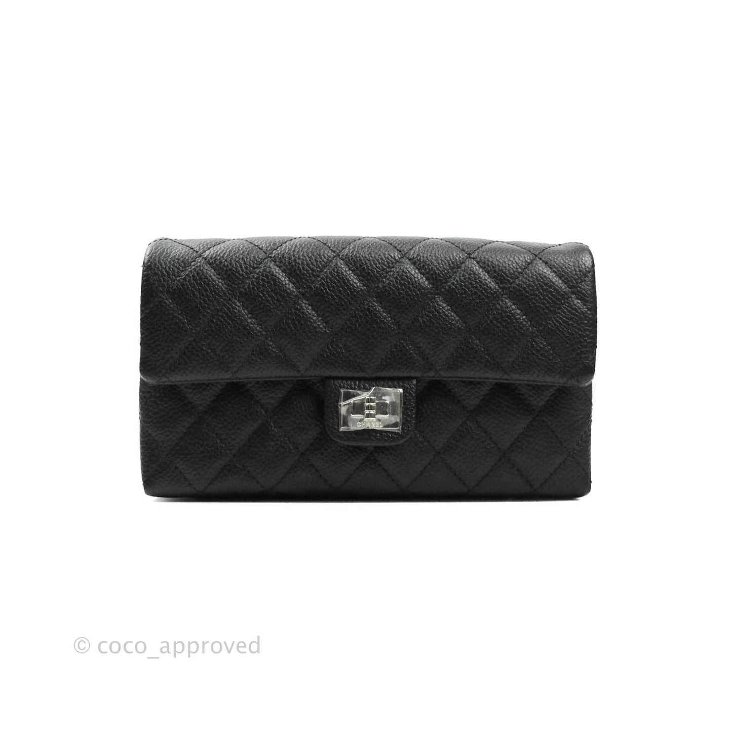 Chanel Reissue Quilted Caviar Belt Bag Black Silver Hardware