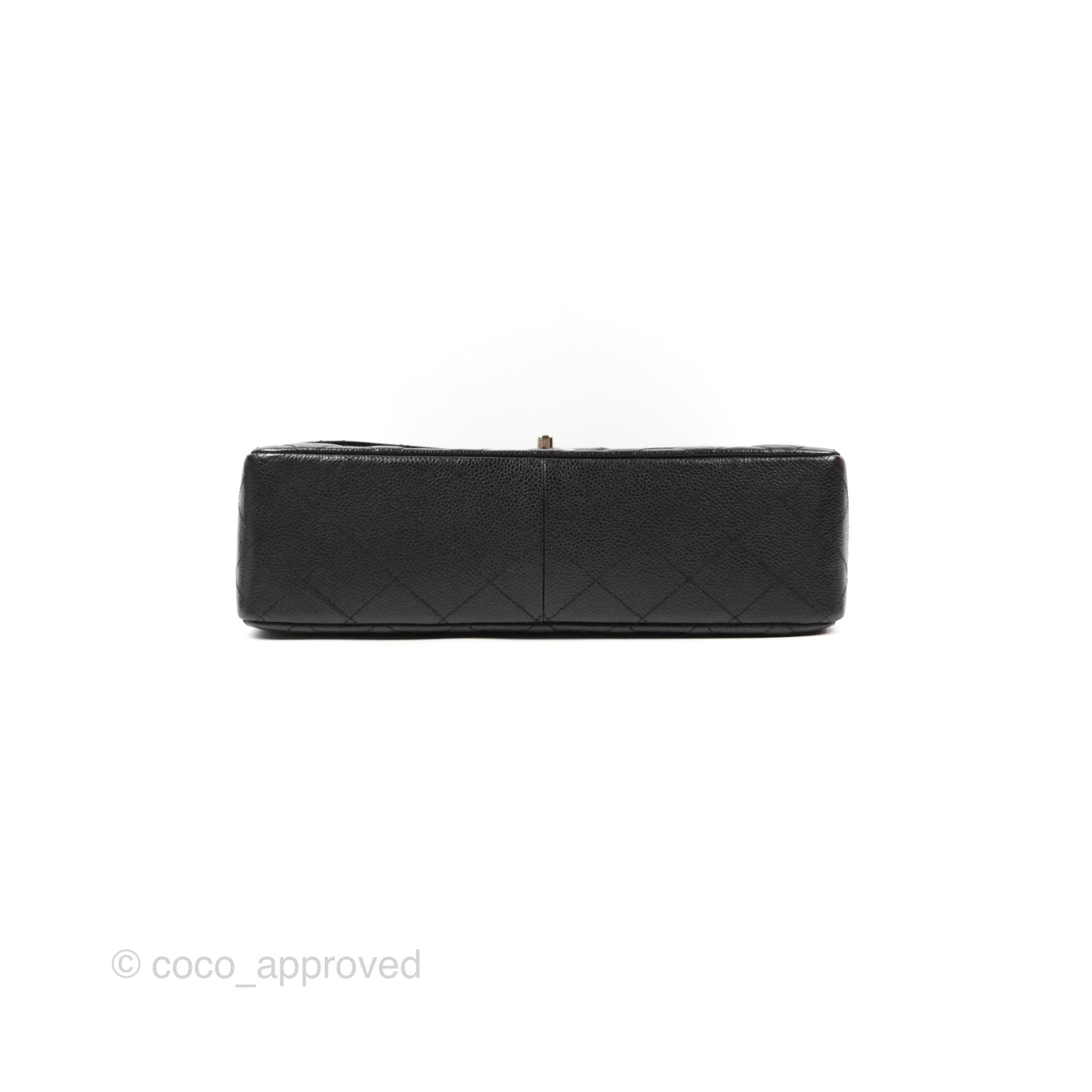 Chanel Jumbo Single Flap Quilted Black Caviar Silver Hardware