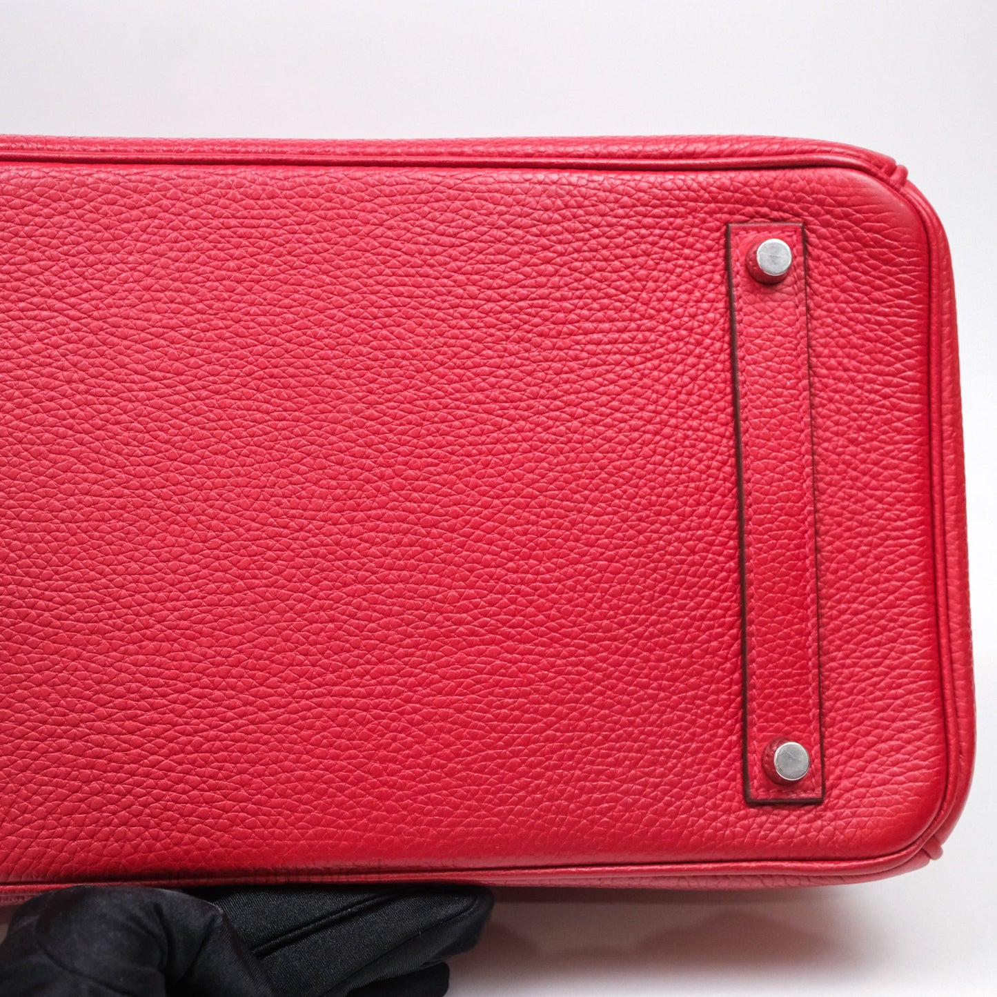 Hermes Birkin 35 Rouge Casaque Clemence Palladium Hardware
