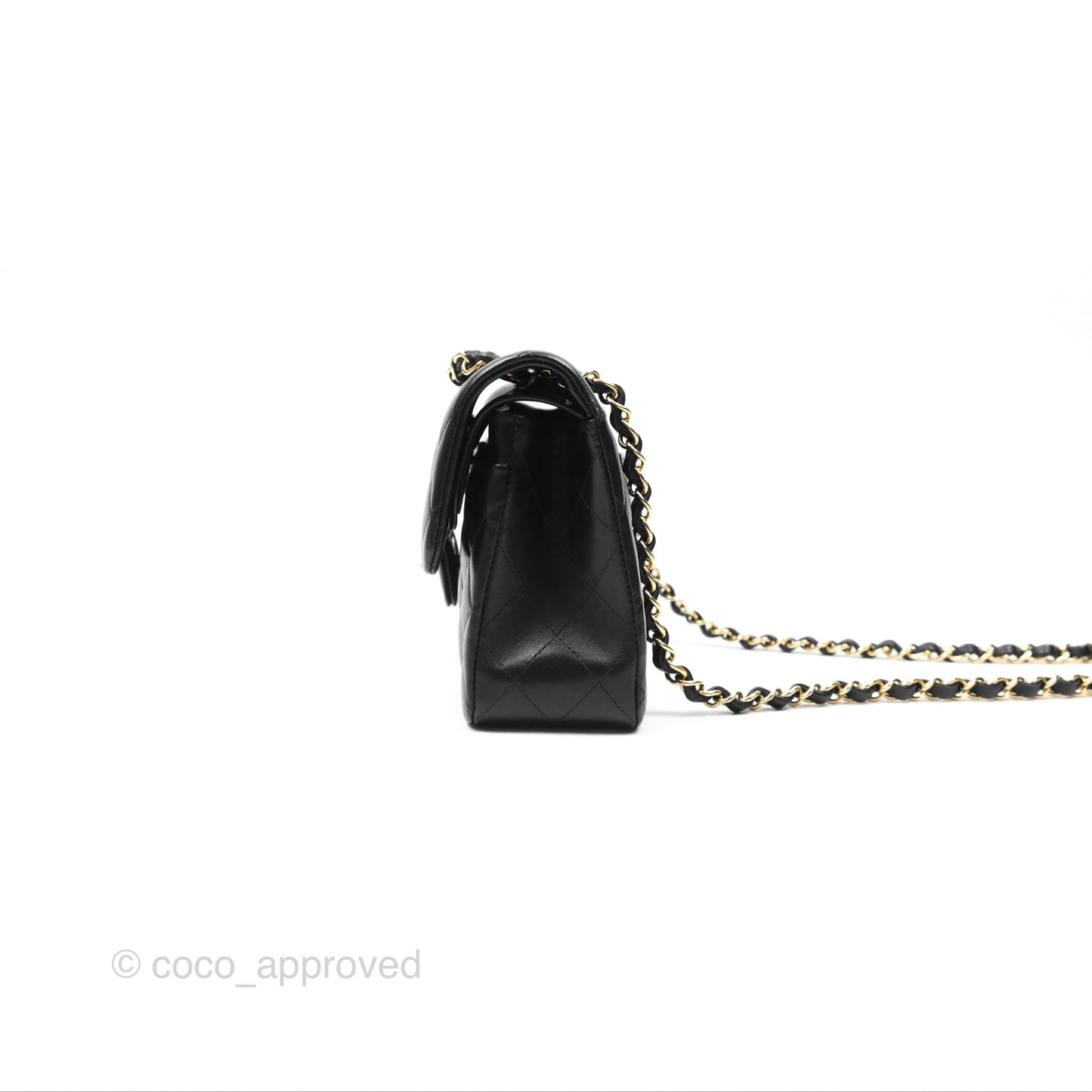 Chanel Small S/M Classic Flap Black Lambskin Gold Hardware