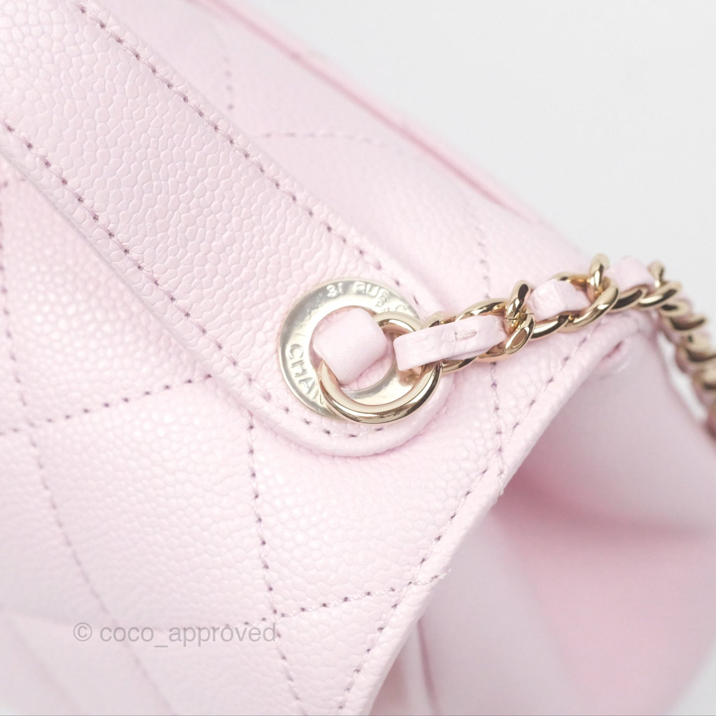 Chanel Quilted Small Business Affinity Flap Light Pink Caviar Gold Hardware