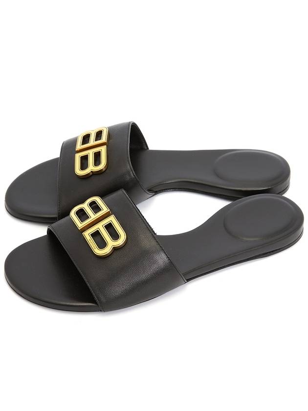 Luxury Balenciaga Groupie Slippers Black