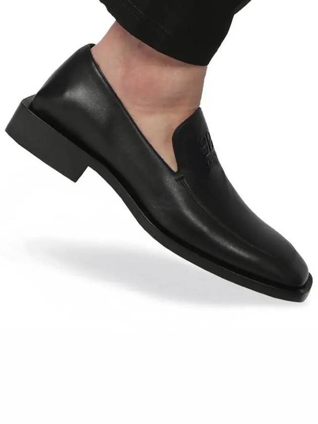 Luxury Balenciaga BB Logo Square Toe Loafers Black